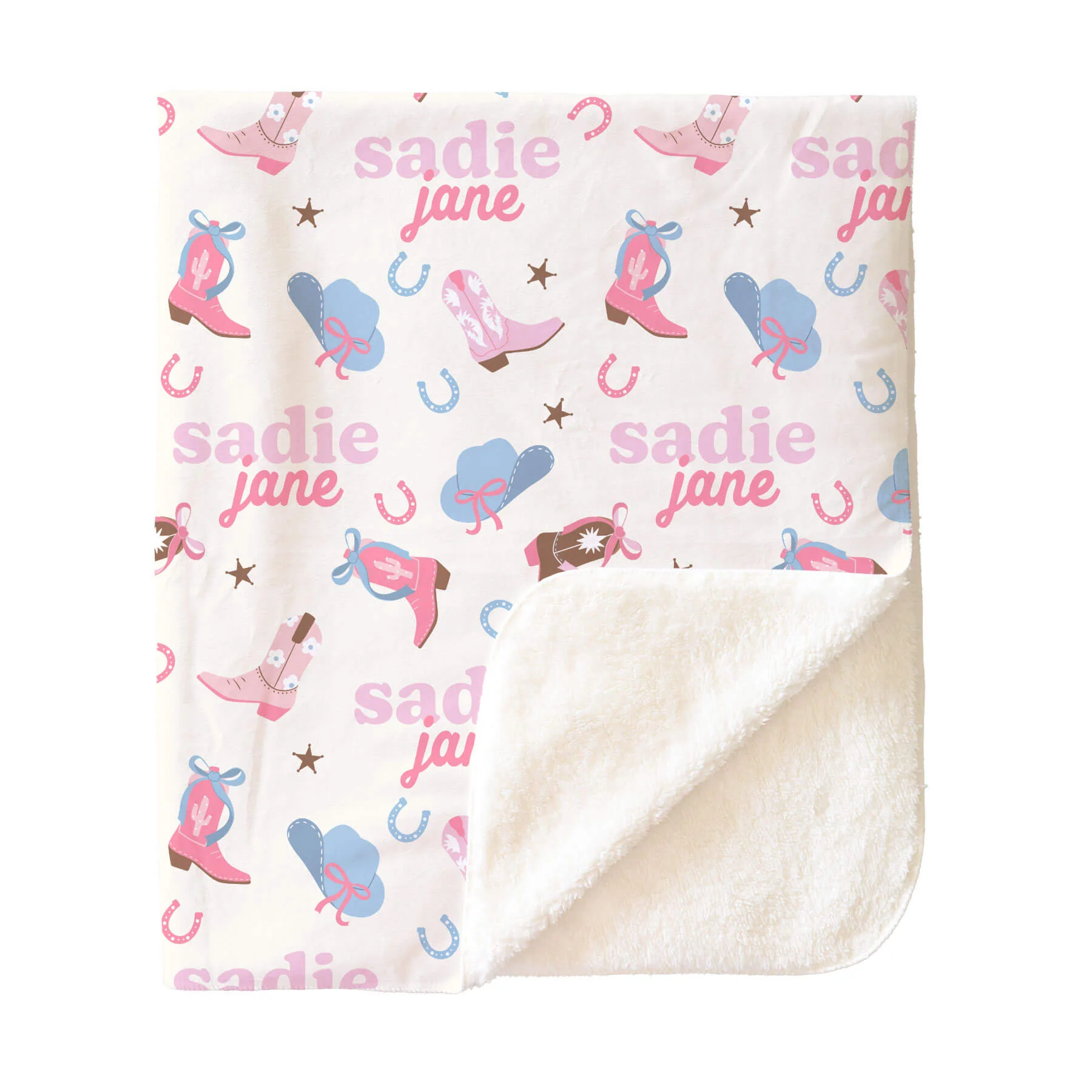 Boot Scootin' Personalized Kids Blanket - Image 13