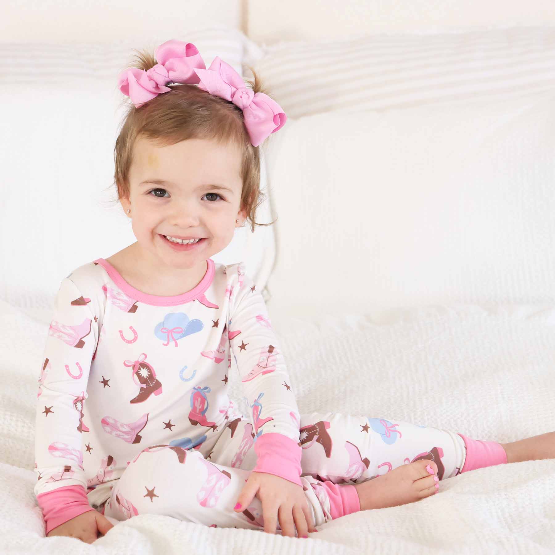 Boot Scootin' Two Piece Pajama Set | Pink - Image 4