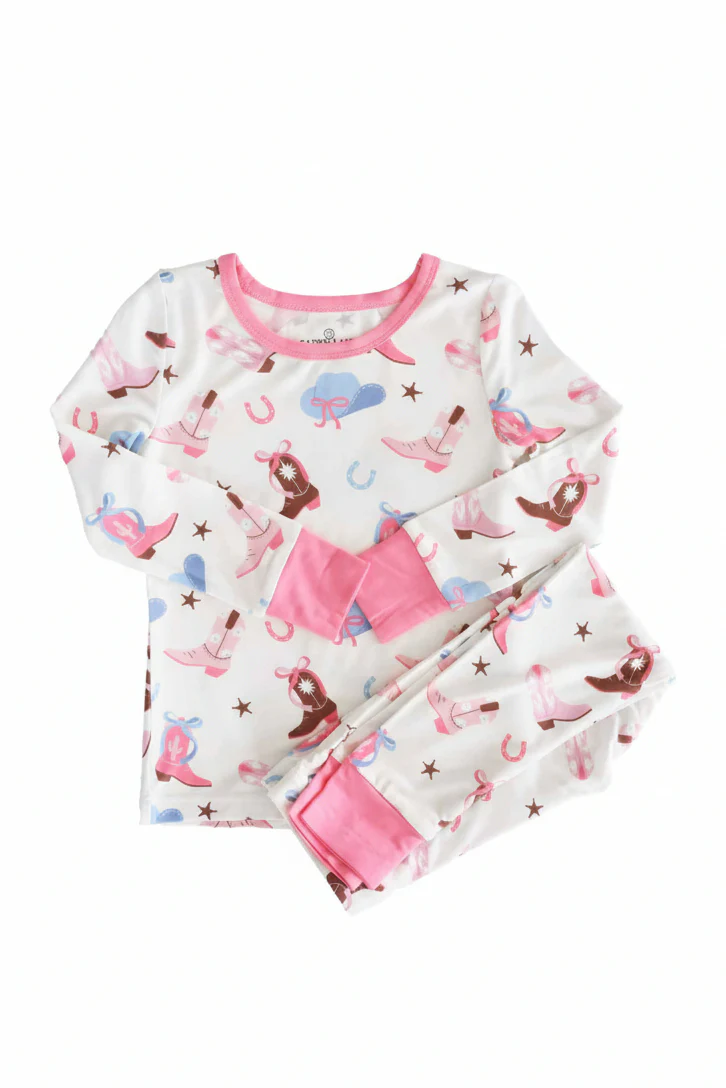 Boot Scootin' Two Piece Pajama Set | Pink - Image 6