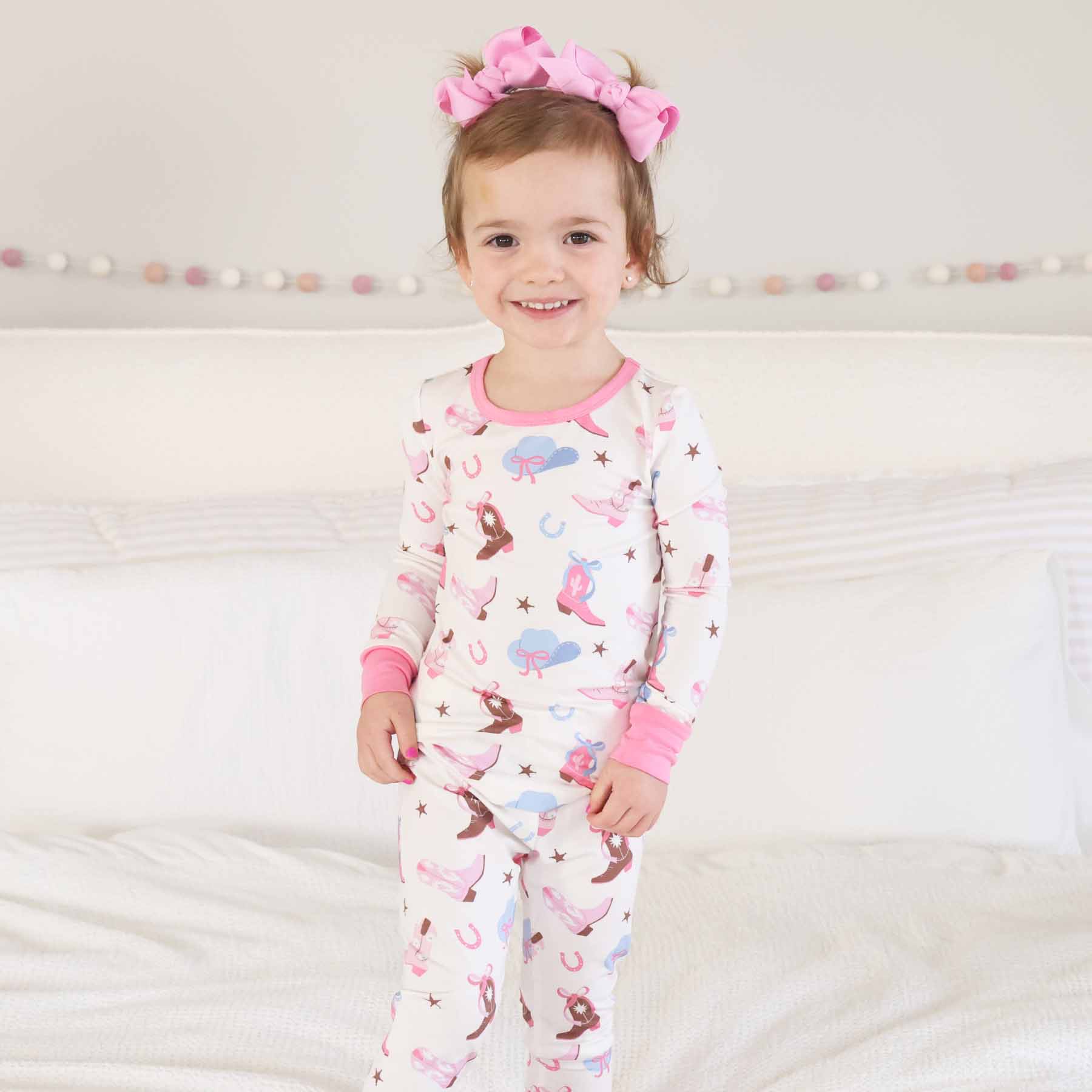 Boot Scootin' Two Piece Pajama Set | Pink - Image 9