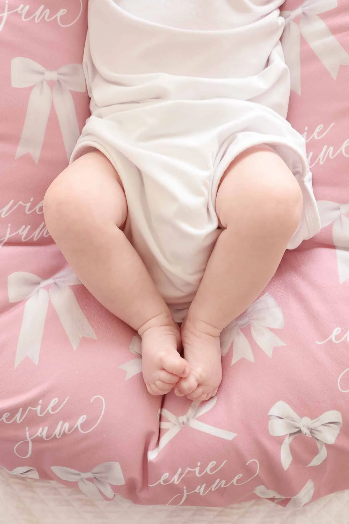 Bow Personalized Baby Name Swaddle Blanket - Image 7