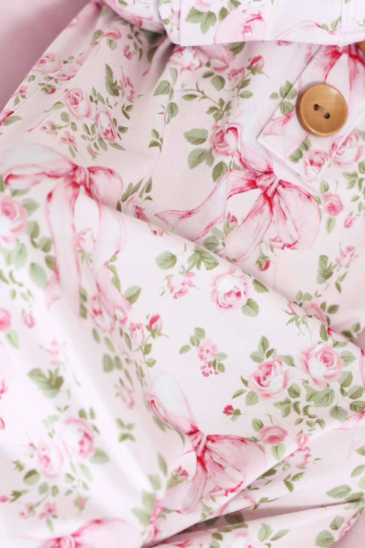 Bows in Bloom Newborn Baby Knot Gown & Hat Set | Pink - Image 3