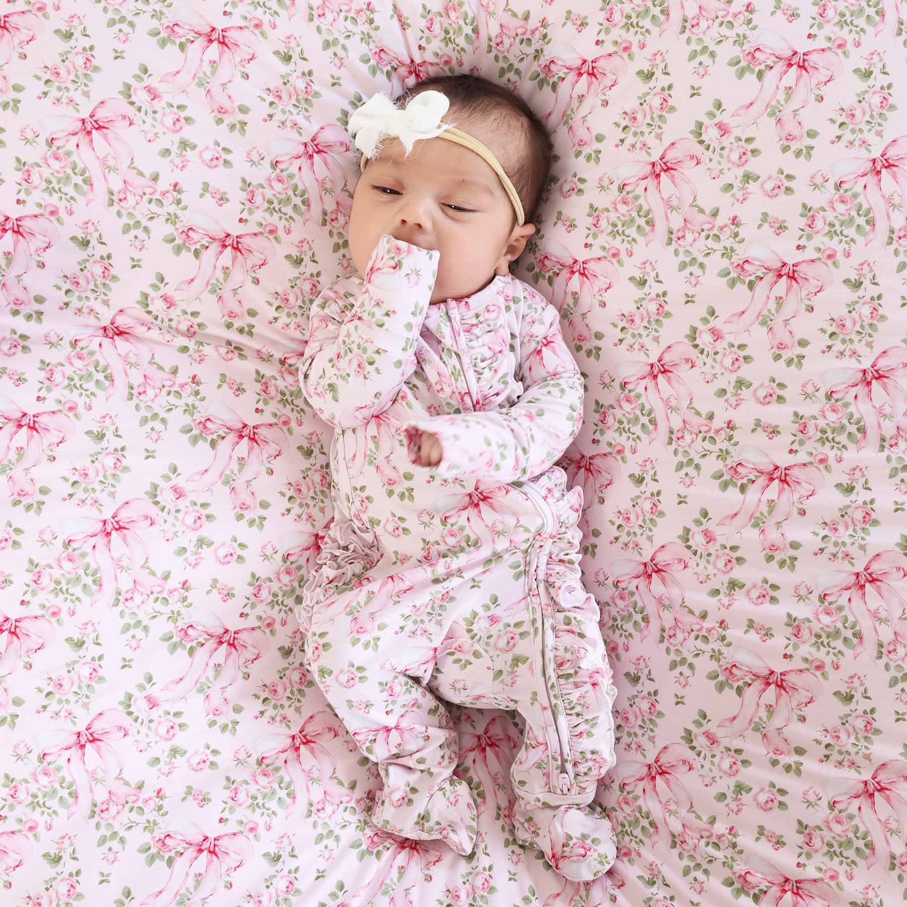 Bows in Bloom Ruffle Zipper Footie - Image 12