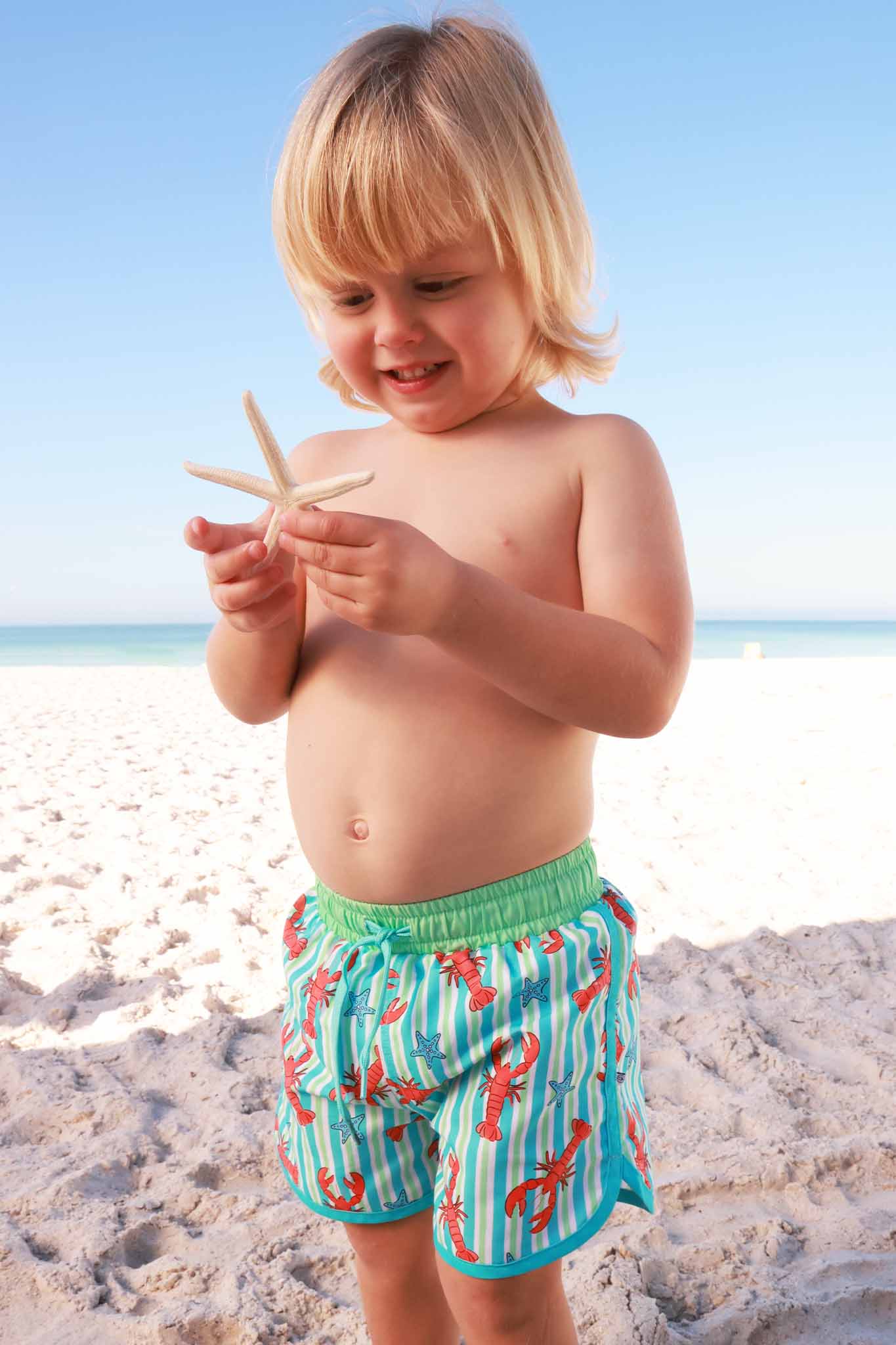 Boy's Swim Trunks | Pinch Me Blue - Image 10
