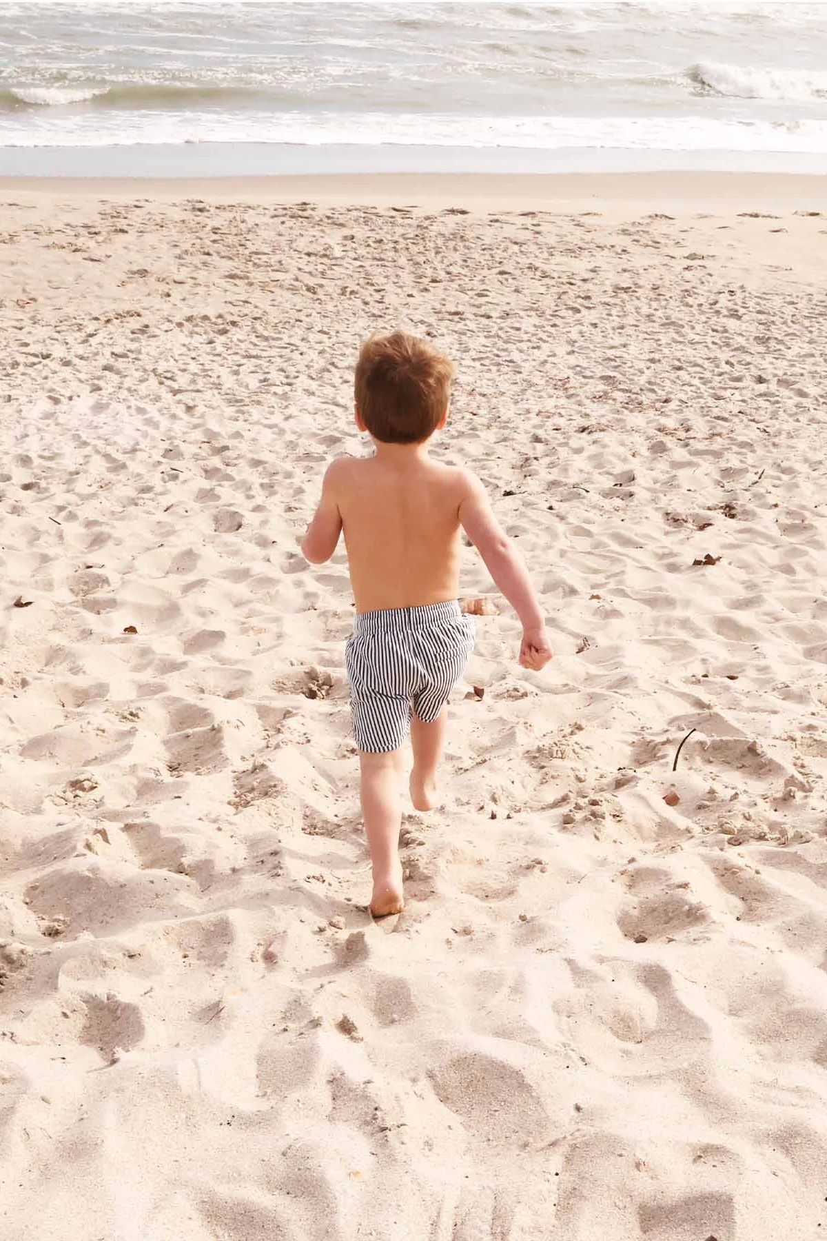 Boy's Swim Trunks | Seersucker Navy - Image 9
