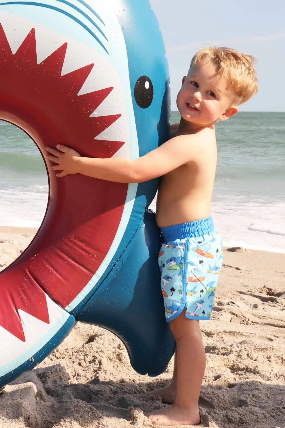 Boy's Swim Trunks | Surfin' Sharks - Image 2