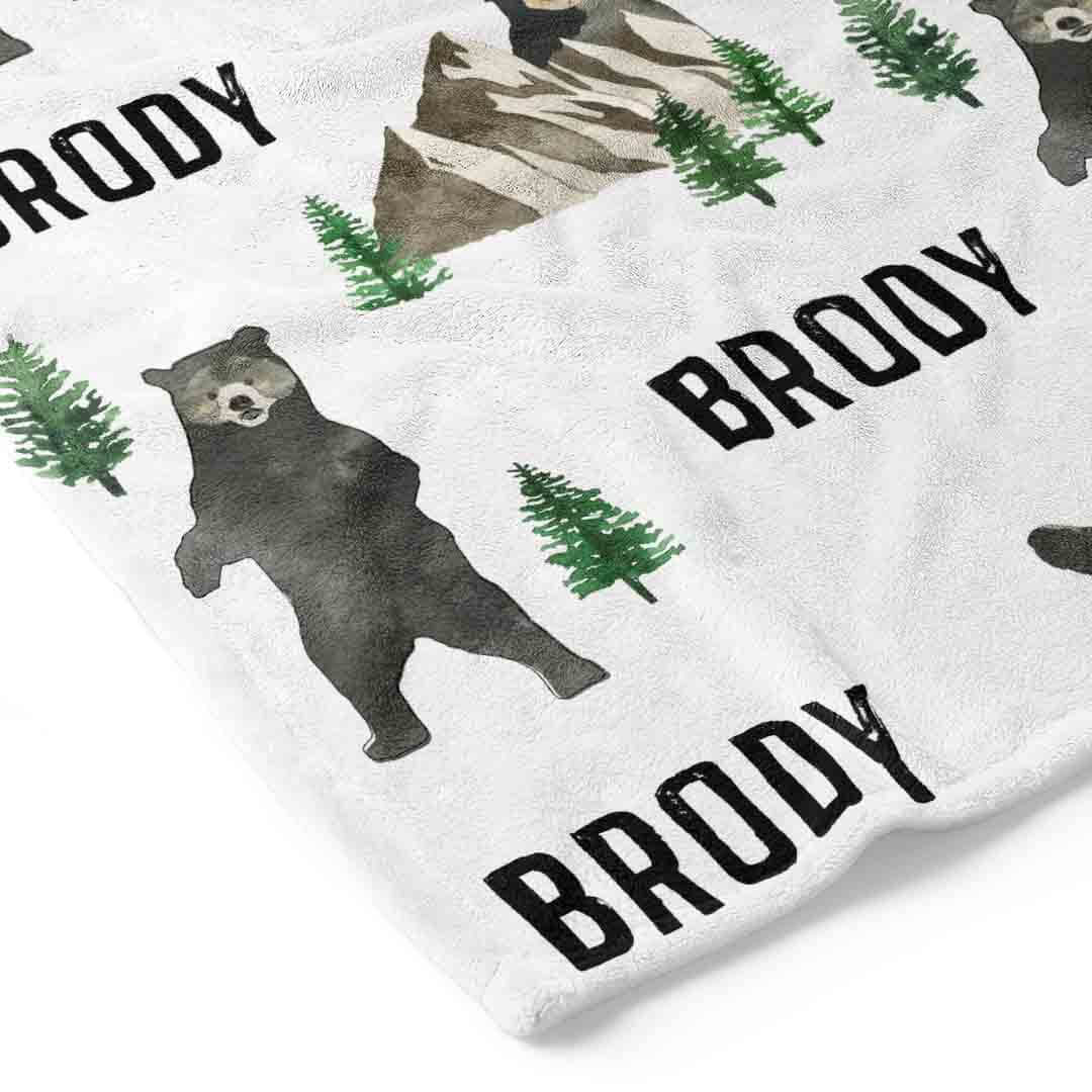 Brody's Bear & Mountain Personalized Toddler Blanket - Image 2