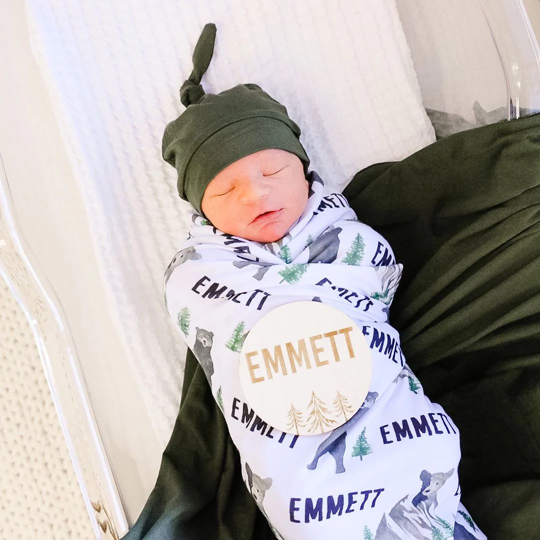 Brody's Bear Personalized Baby Name Swaddle Blanket - Image 6