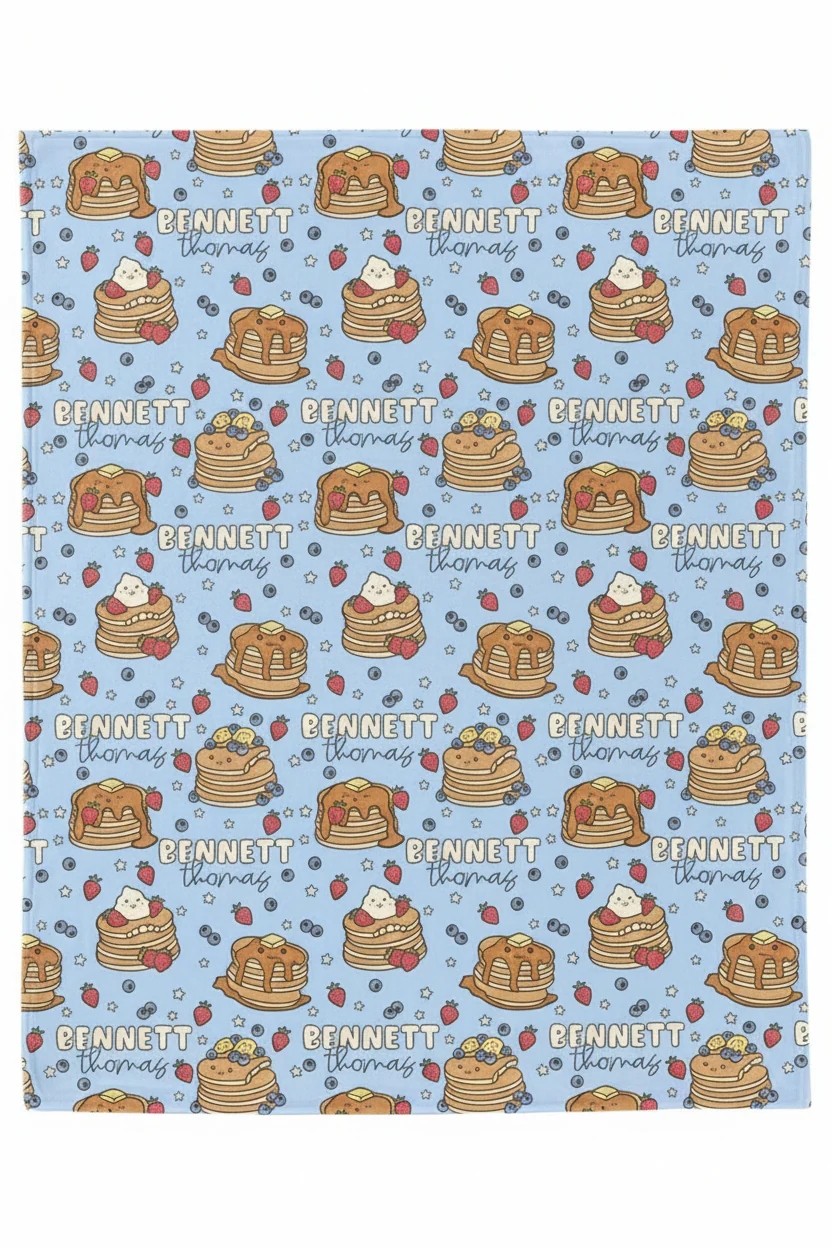 Brunch Buddies Personalized Kids Blanket - Image 4