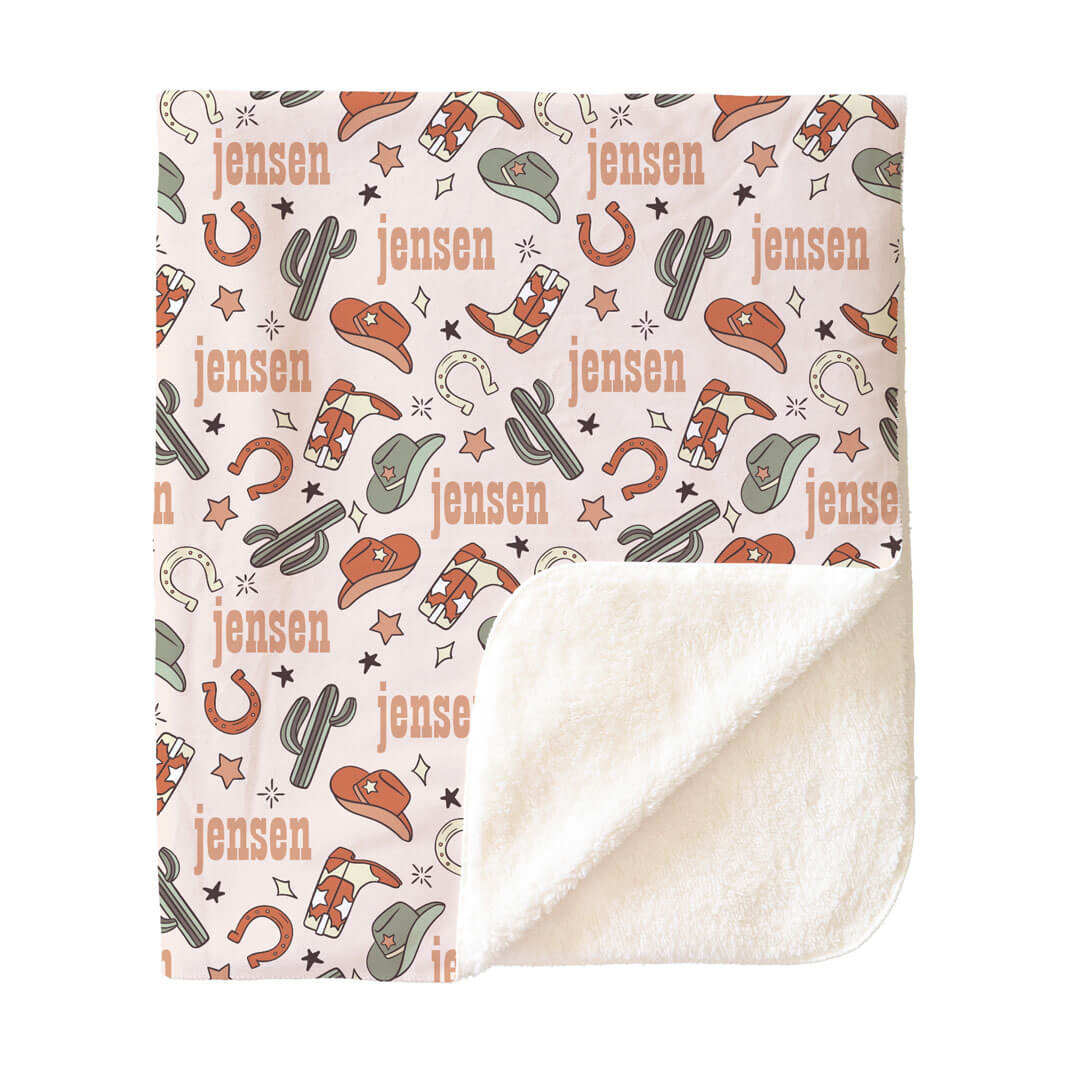 Buckaroo Cowboy Personalized Kids Blanket - Image 3