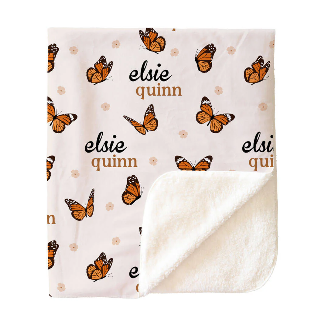 Butterfly Kisses Personalized Kids Blanket - Image 3