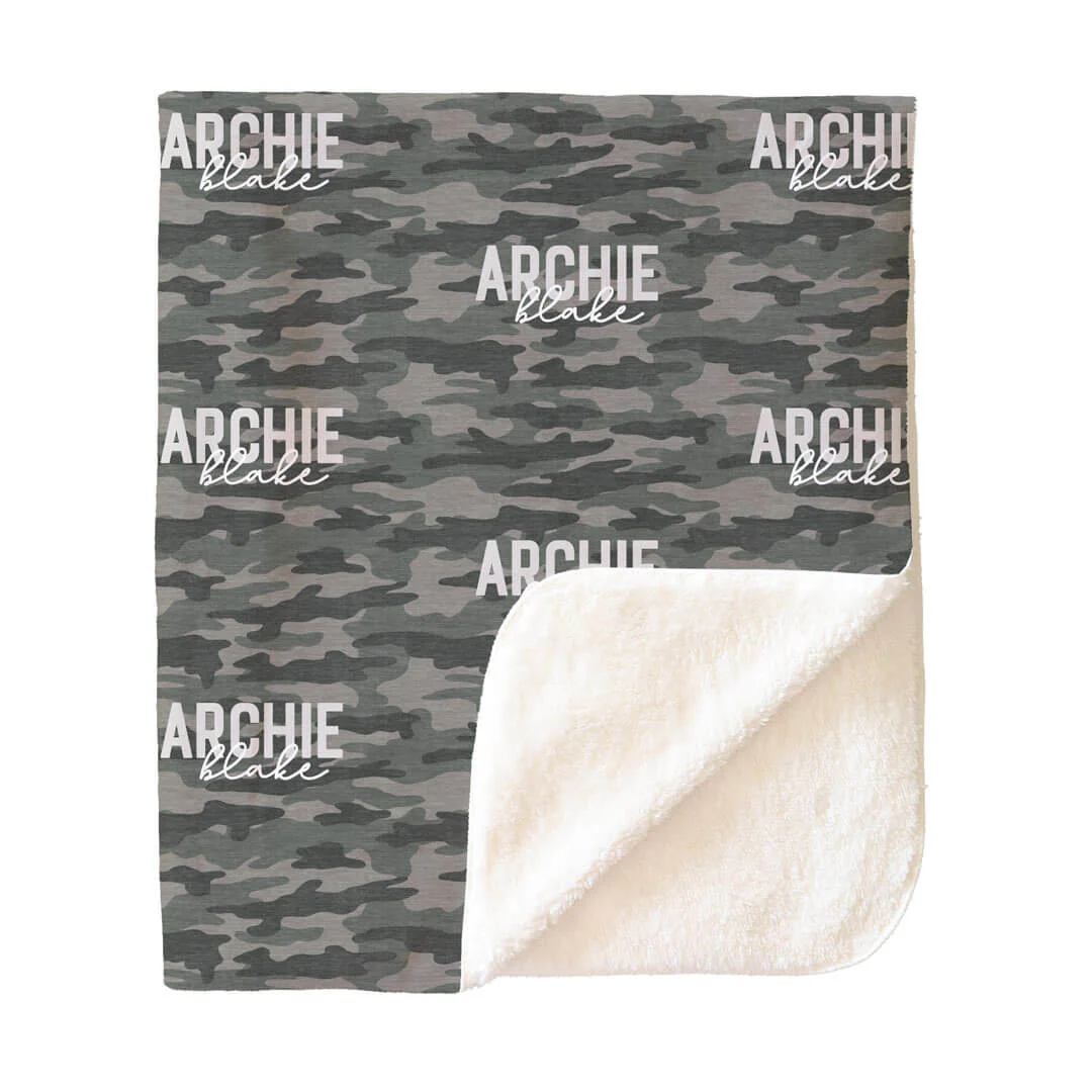 Camo Crew Personalized Kids Blanket - Image 3
