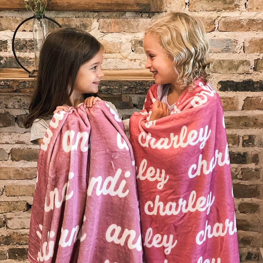 Candy Apple Personalized Color Blanket - Image 2