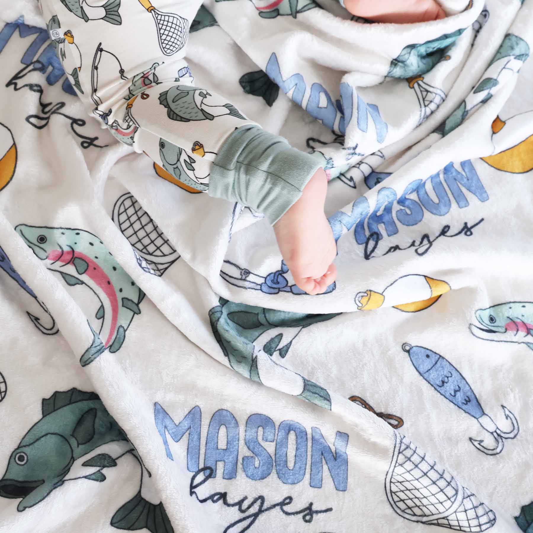 Catch of the Day Personalized Kids Blanket - Image 9