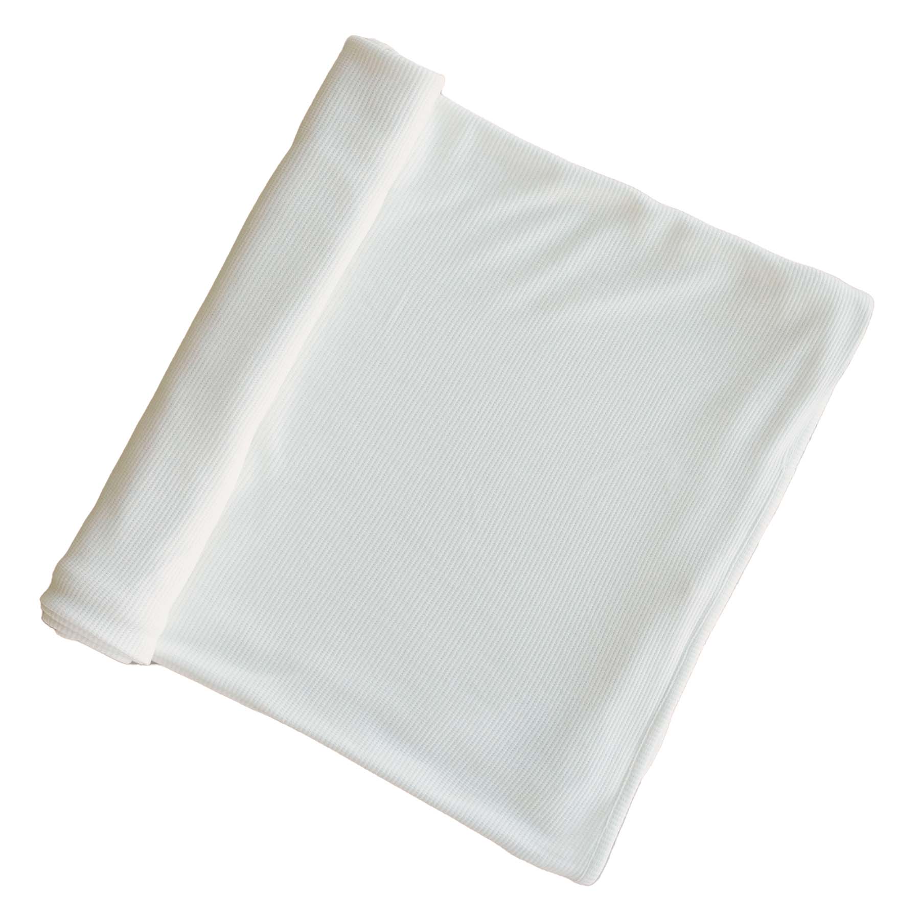 Cloud White Bamboo Waffle Oversized Swaddle Blanket - Image 2