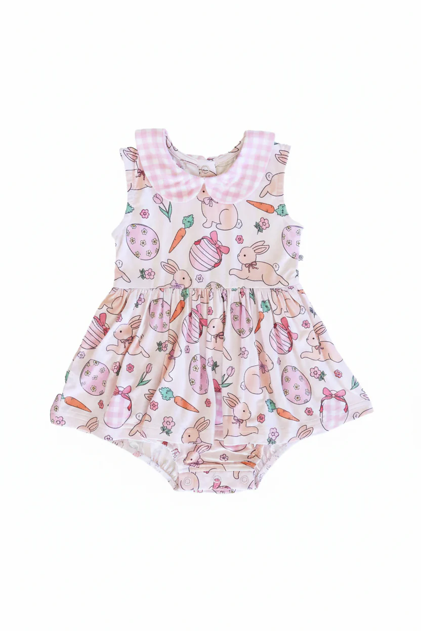 Collared Twirl Bodysuit | Hoppy Spring - Image 2