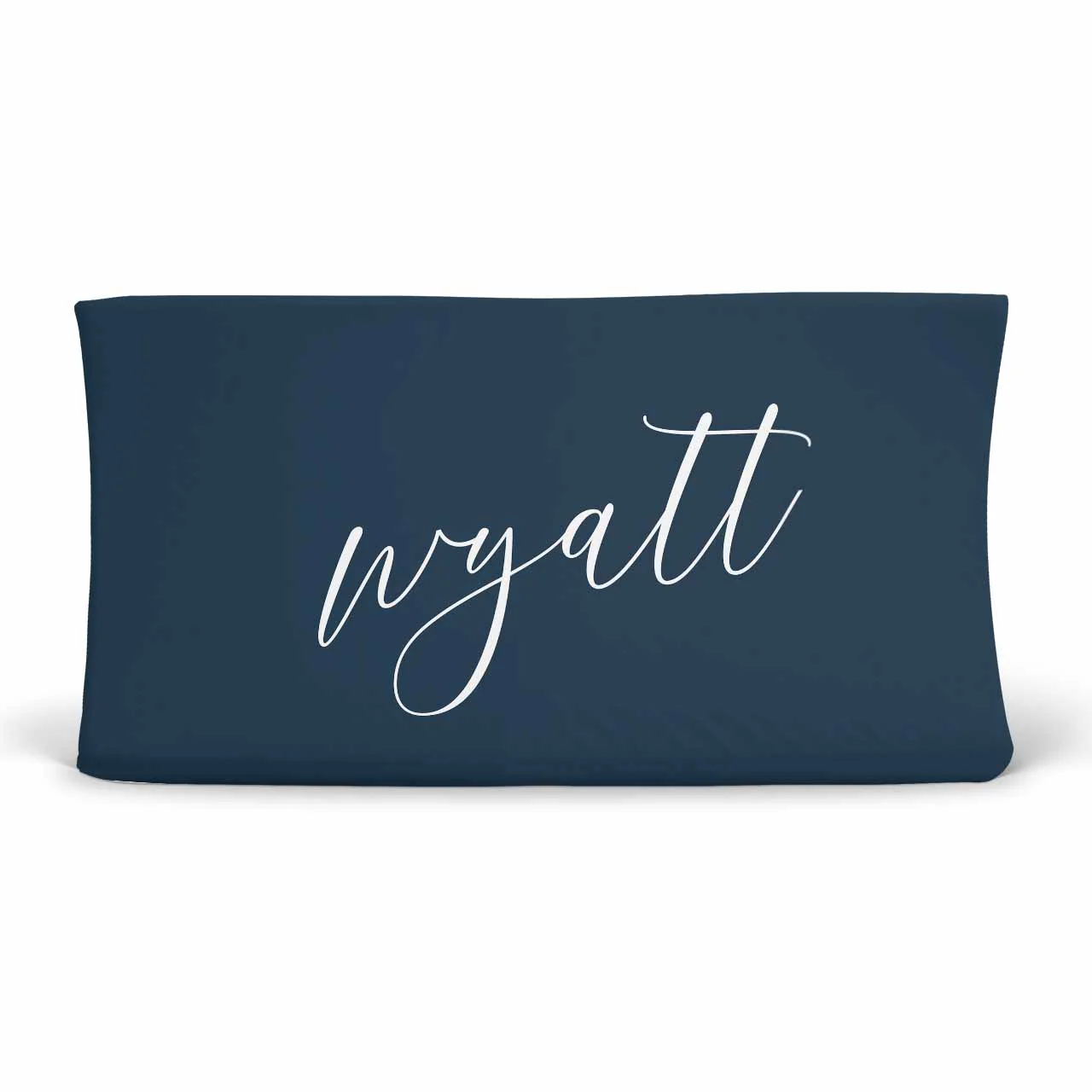 Color Story | Dark Navy Personalized Changing Pad Cover - Image 2