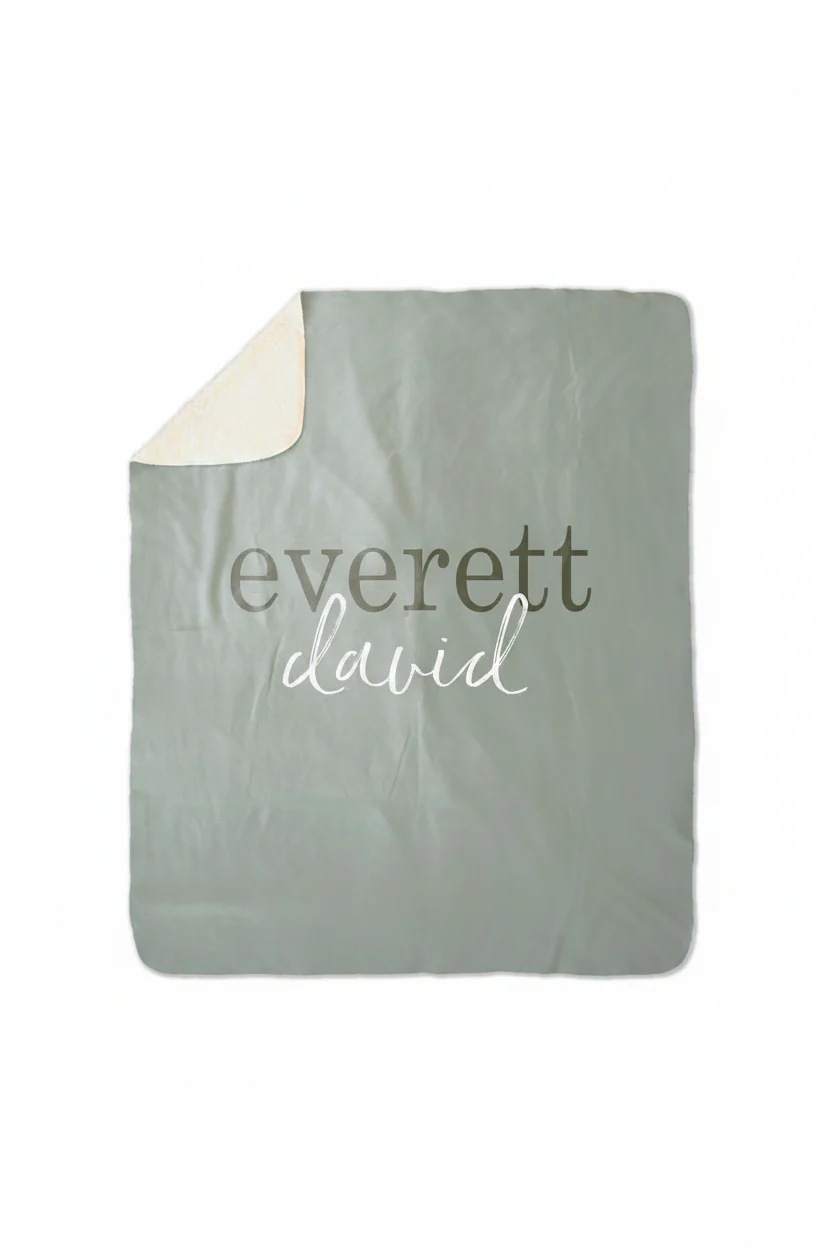 Color Story | Moss Personalized Toddler Blanket - Image 3