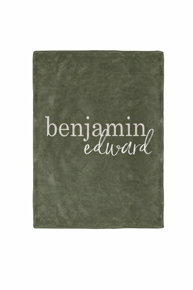 Color Story | Olive Personalized Toddler Blanket