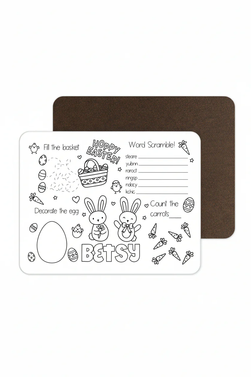 Colorable Kids Personalized Whiteboard | Hoppy Easter - Image 2
