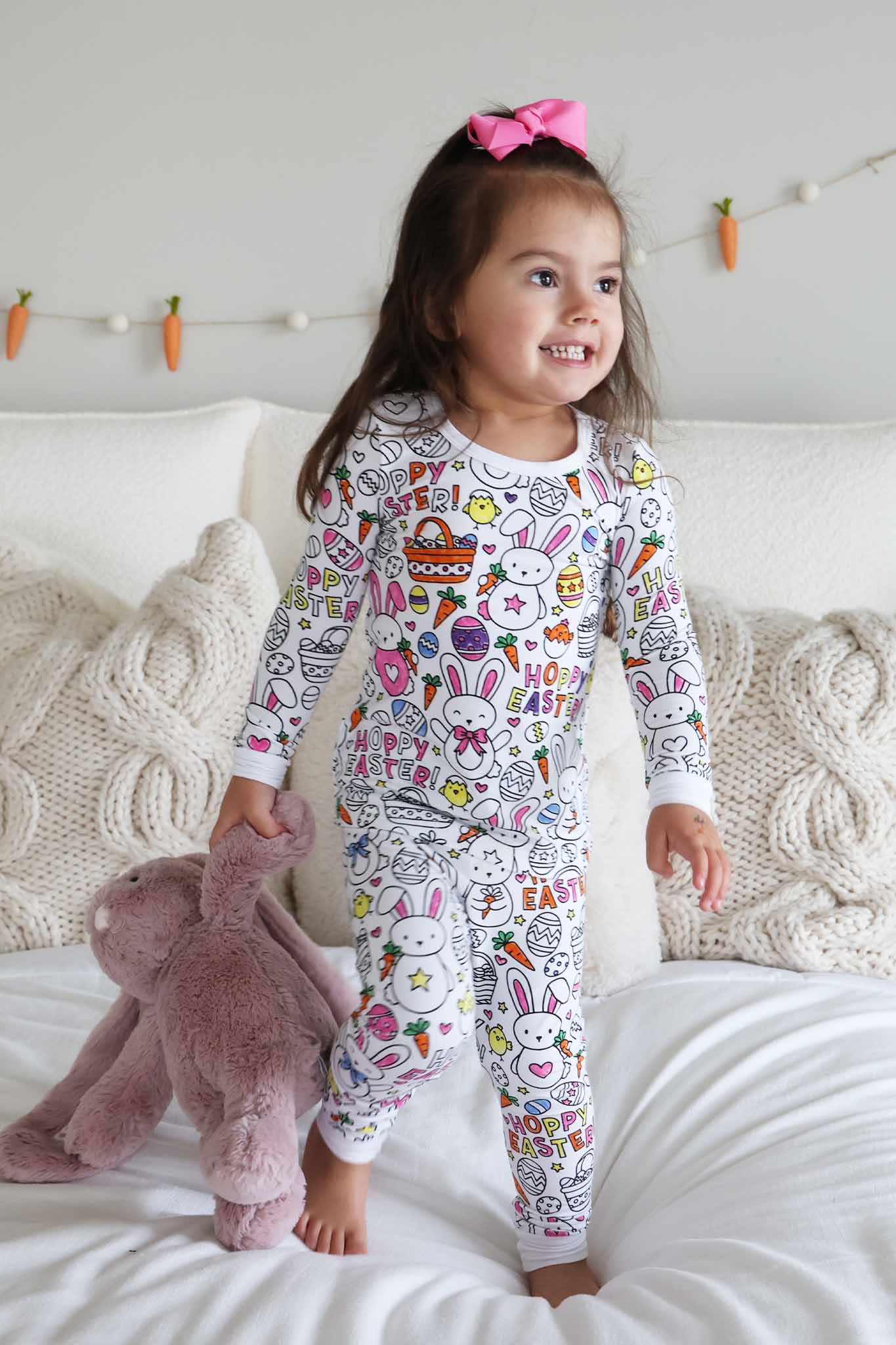 Colorable Two Piece Pajama Set | Hoppy Easter - Image 4