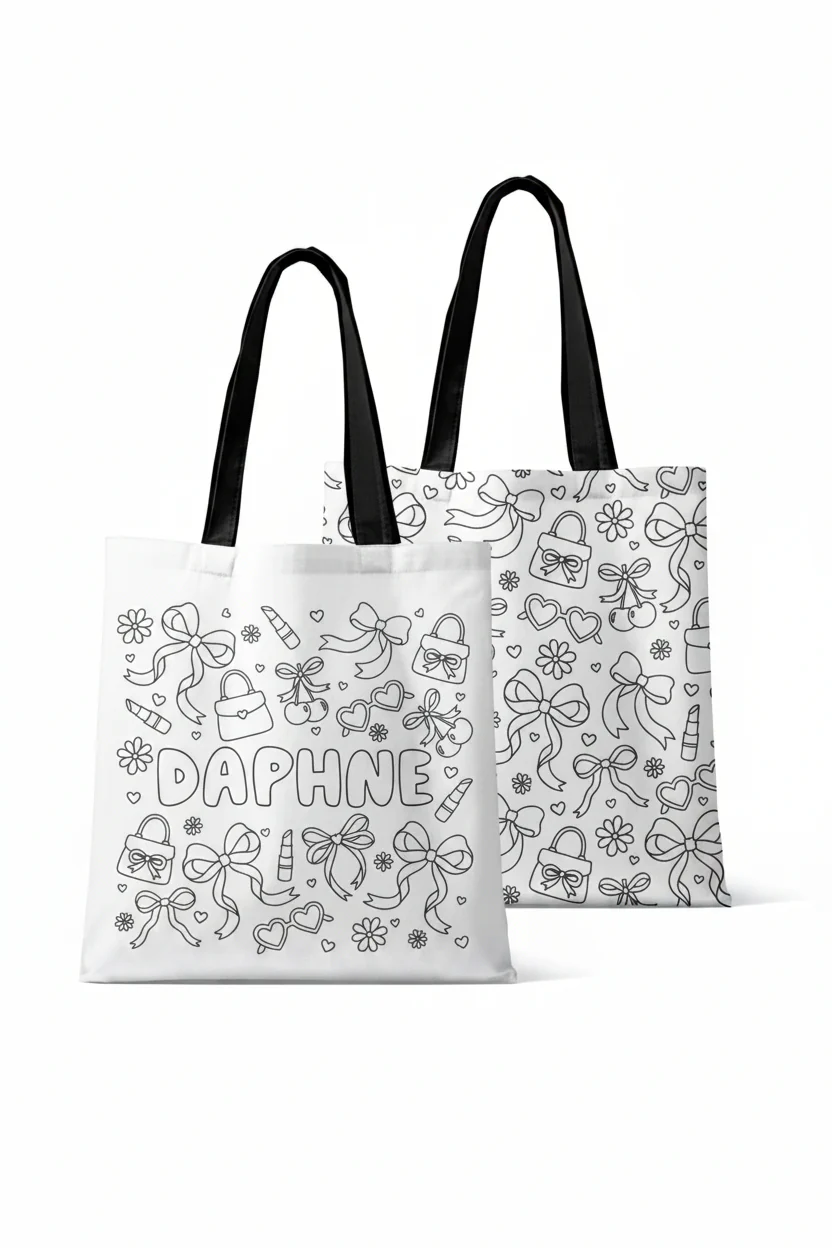 Colorable Personalized Tote Bags | Material Girl