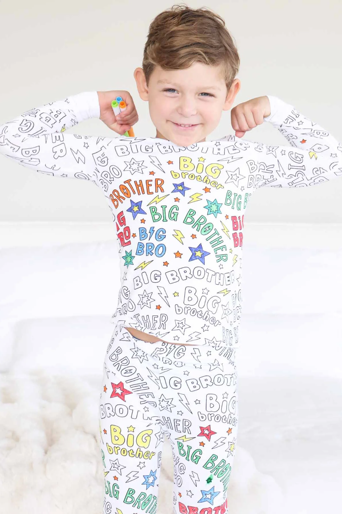 Colorable Two Piece Pajama Set | Big Bro - Image 6