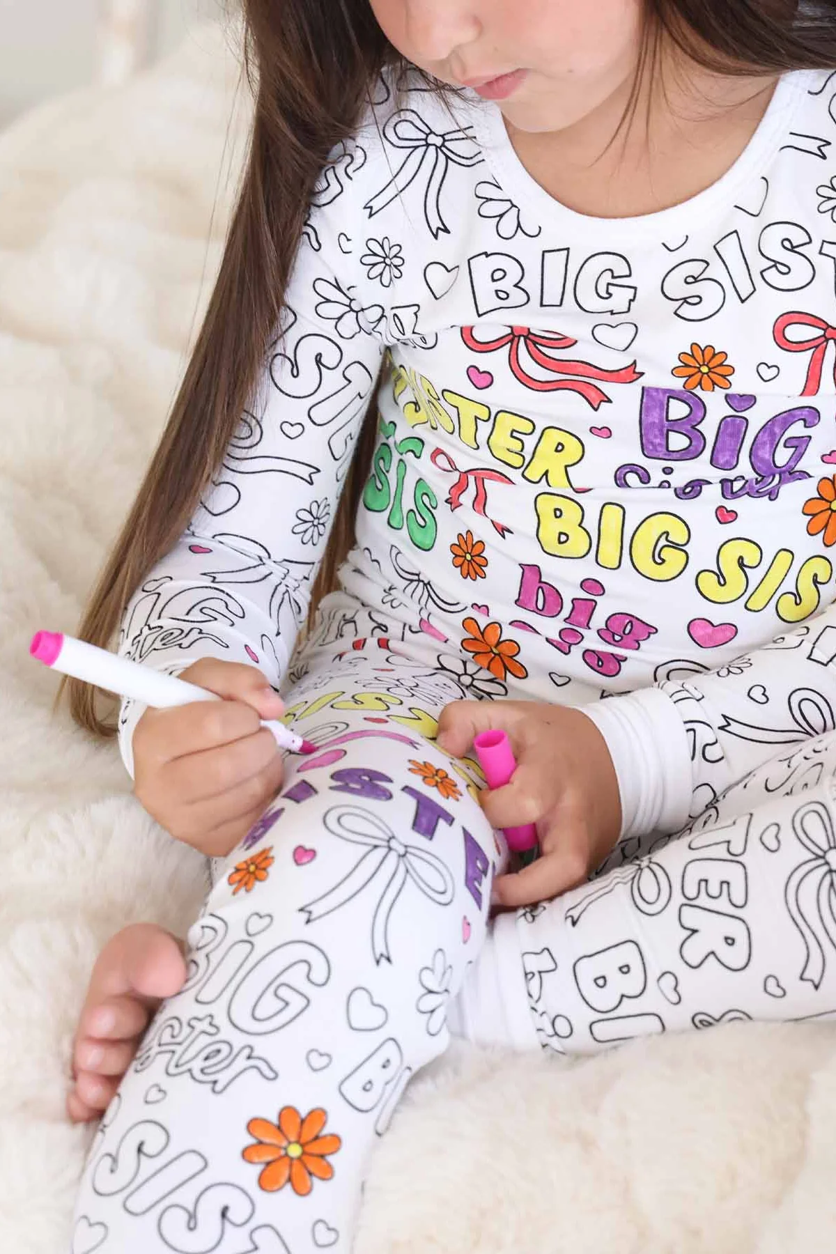 Colorable Two Piece Pajama Set | Big Sis - Image 11