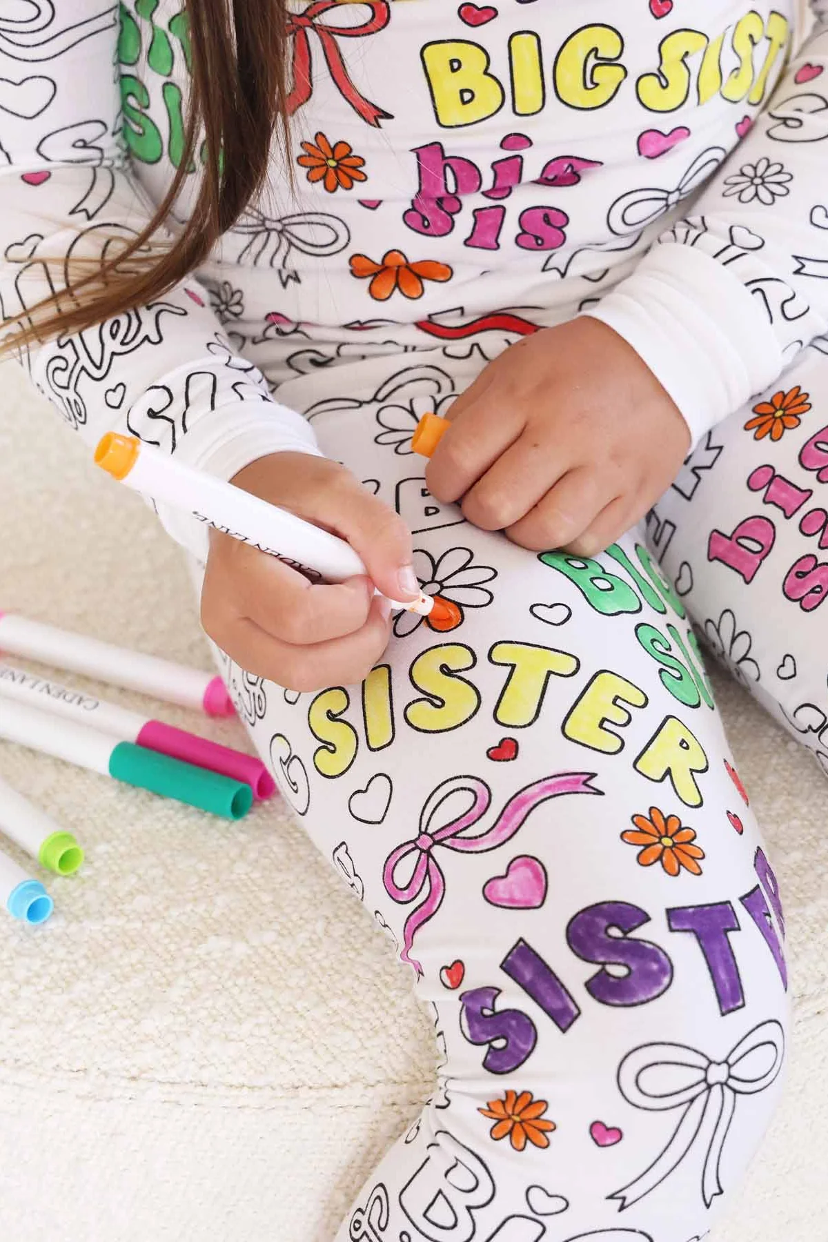 Colorable Two Piece Pajama Set | Big Sis - Image 12