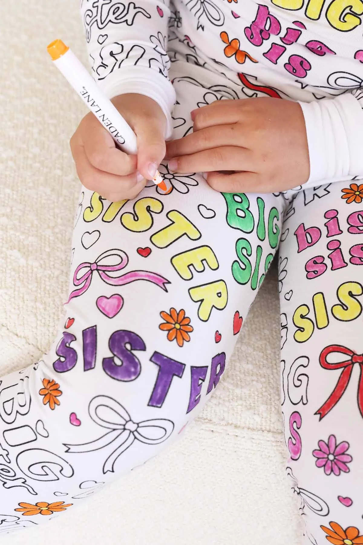 Colorable Two Piece Pajama Set | Big Sis - Image 4