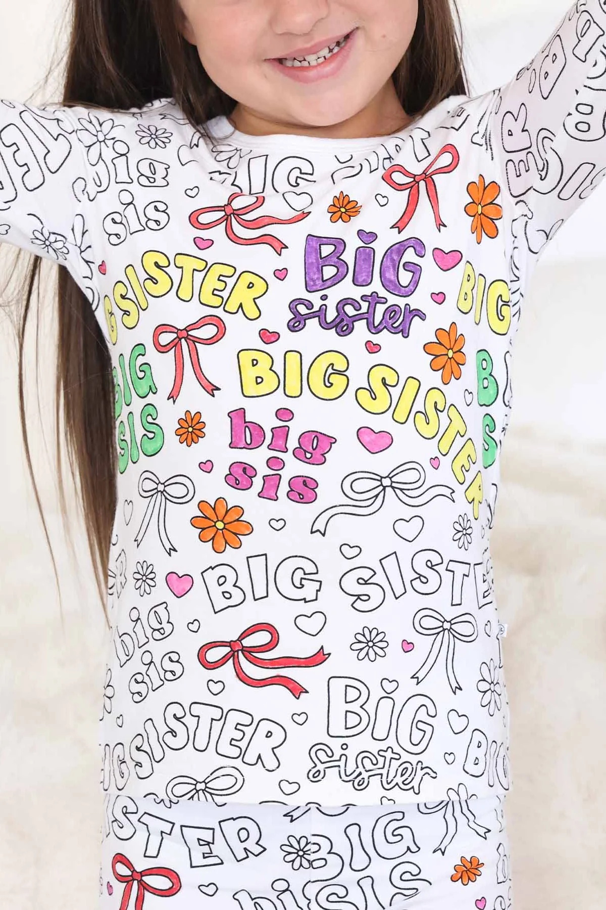 Colorable Two Piece Pajama Set | Big Sis - Image 5