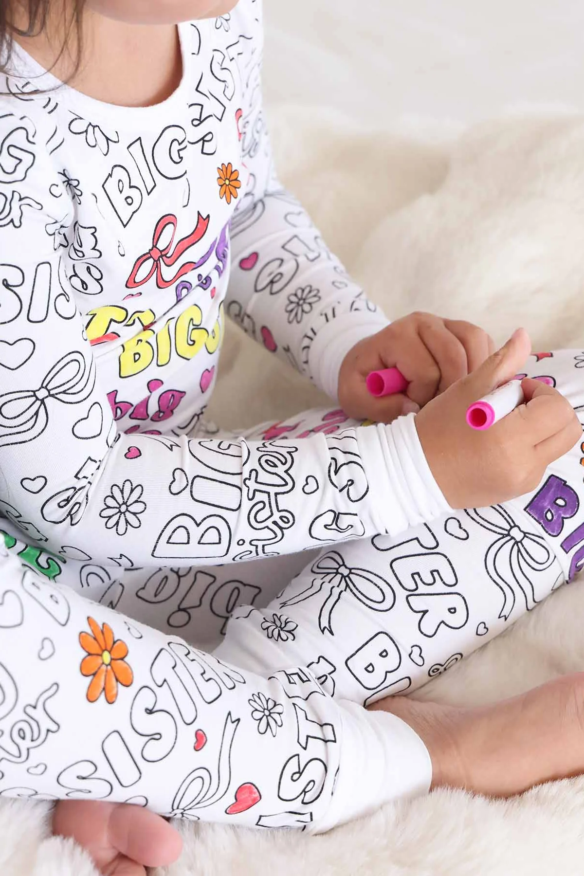 Colorable Two Piece Pajama Set | Big Sis - Image 8