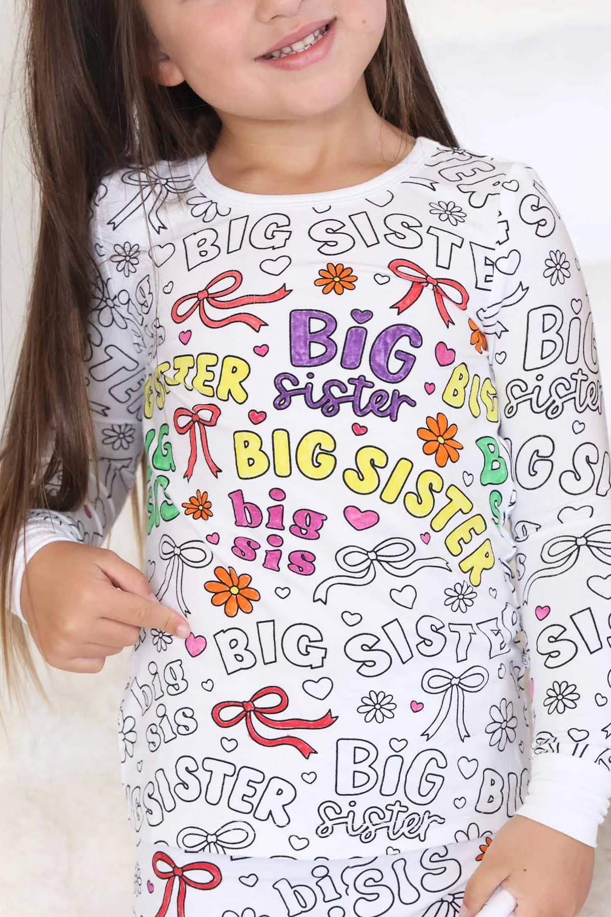 Colorable Two Piece Pajama Set | Big Sis - Image 9