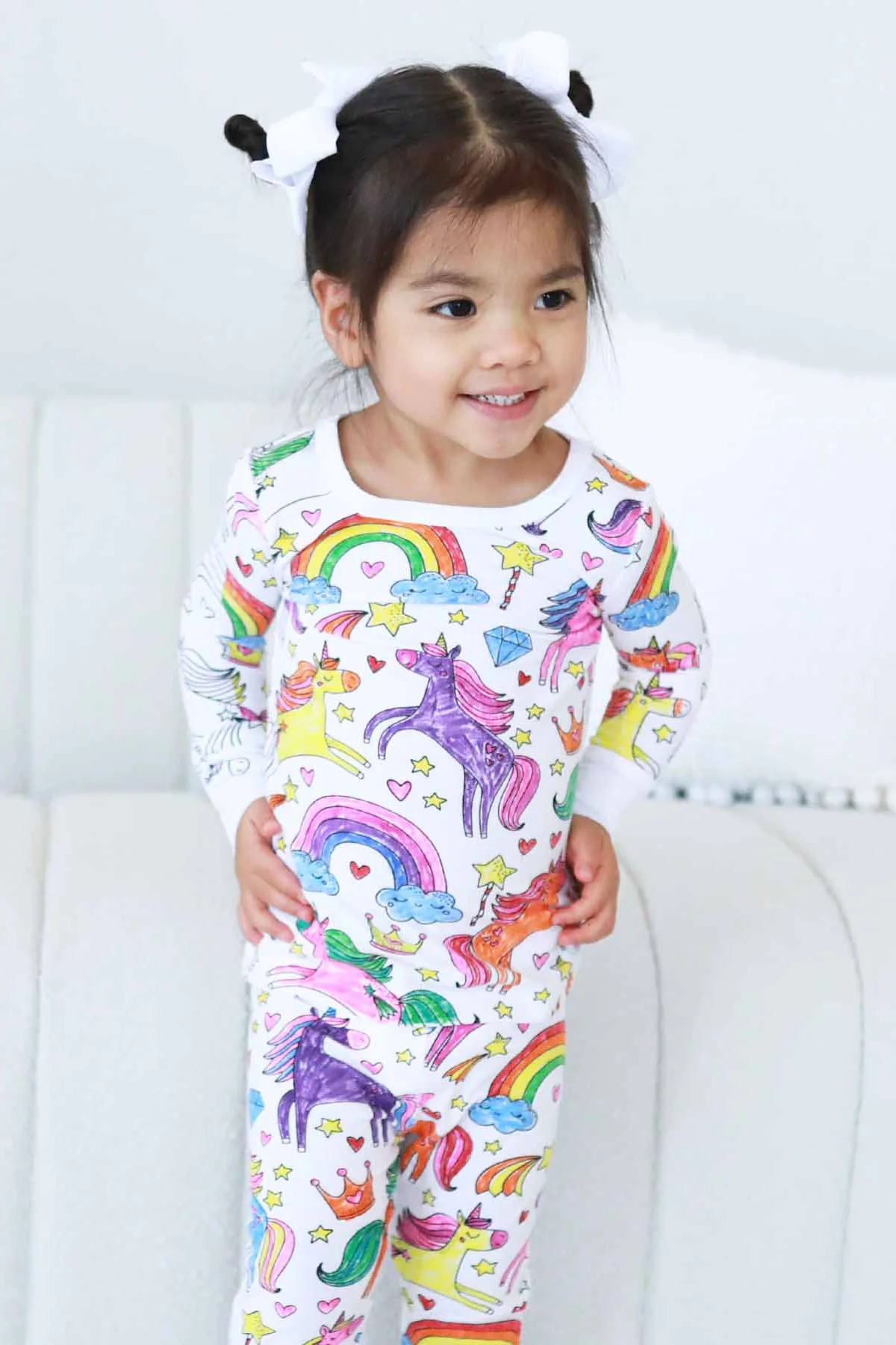 Colorable Two Piece Pajama Set | Enchanted Unicorns - Image 3