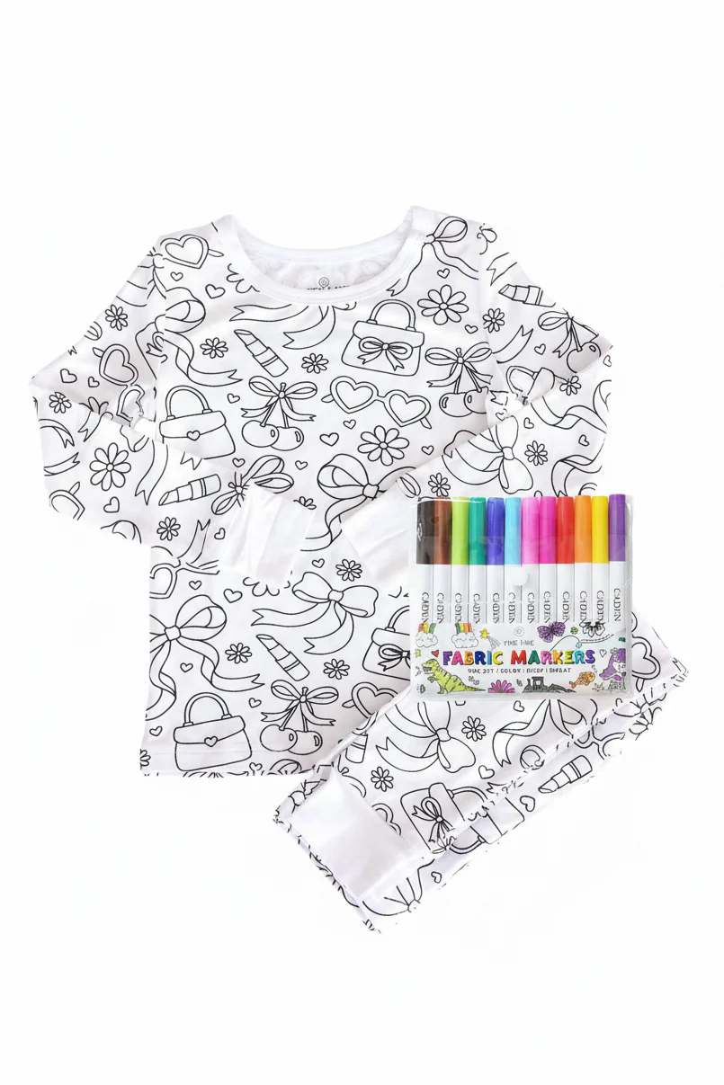 Colorable Two Piece Pajama Set | Material Girl - Image 2