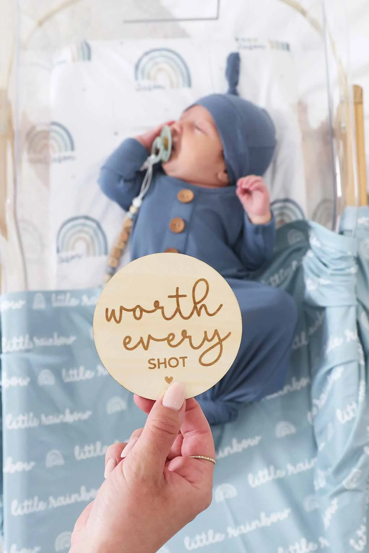 Conceive Milestone Wood Announcements - Image 2