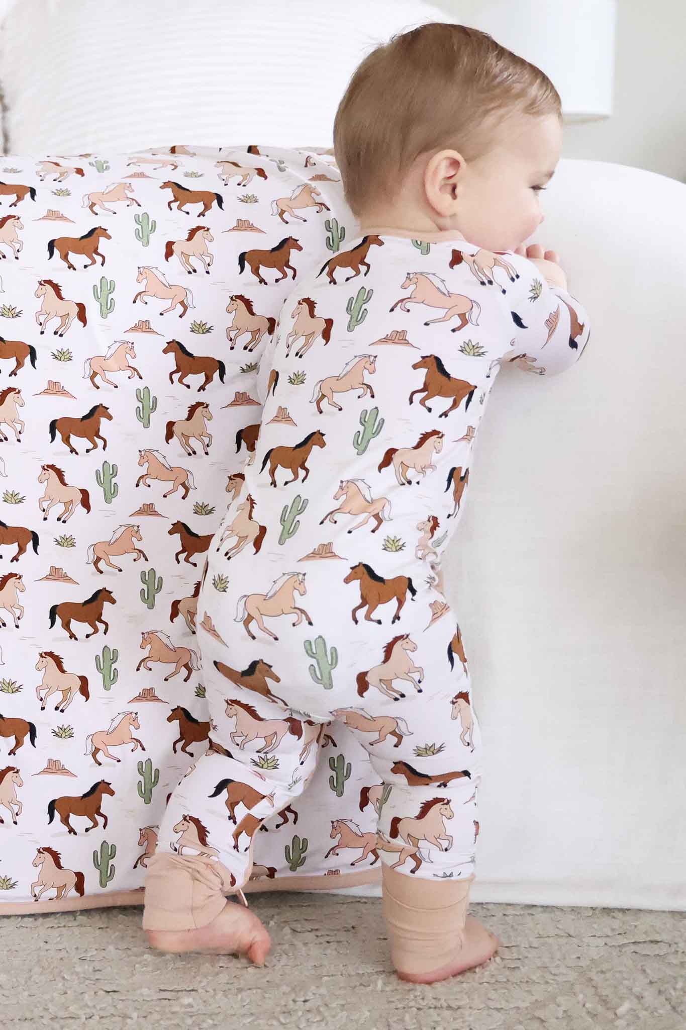 Convertible Zip Romper | Pony Club Neutral - Image 10