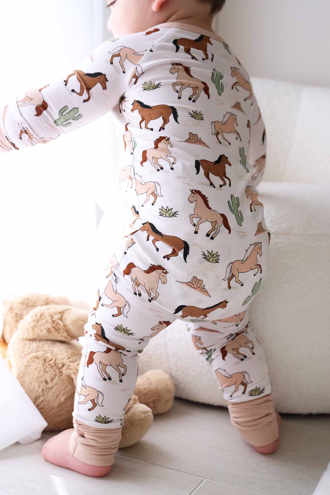 Convertible Zip Romper | Pony Club Neutral - Image 13
