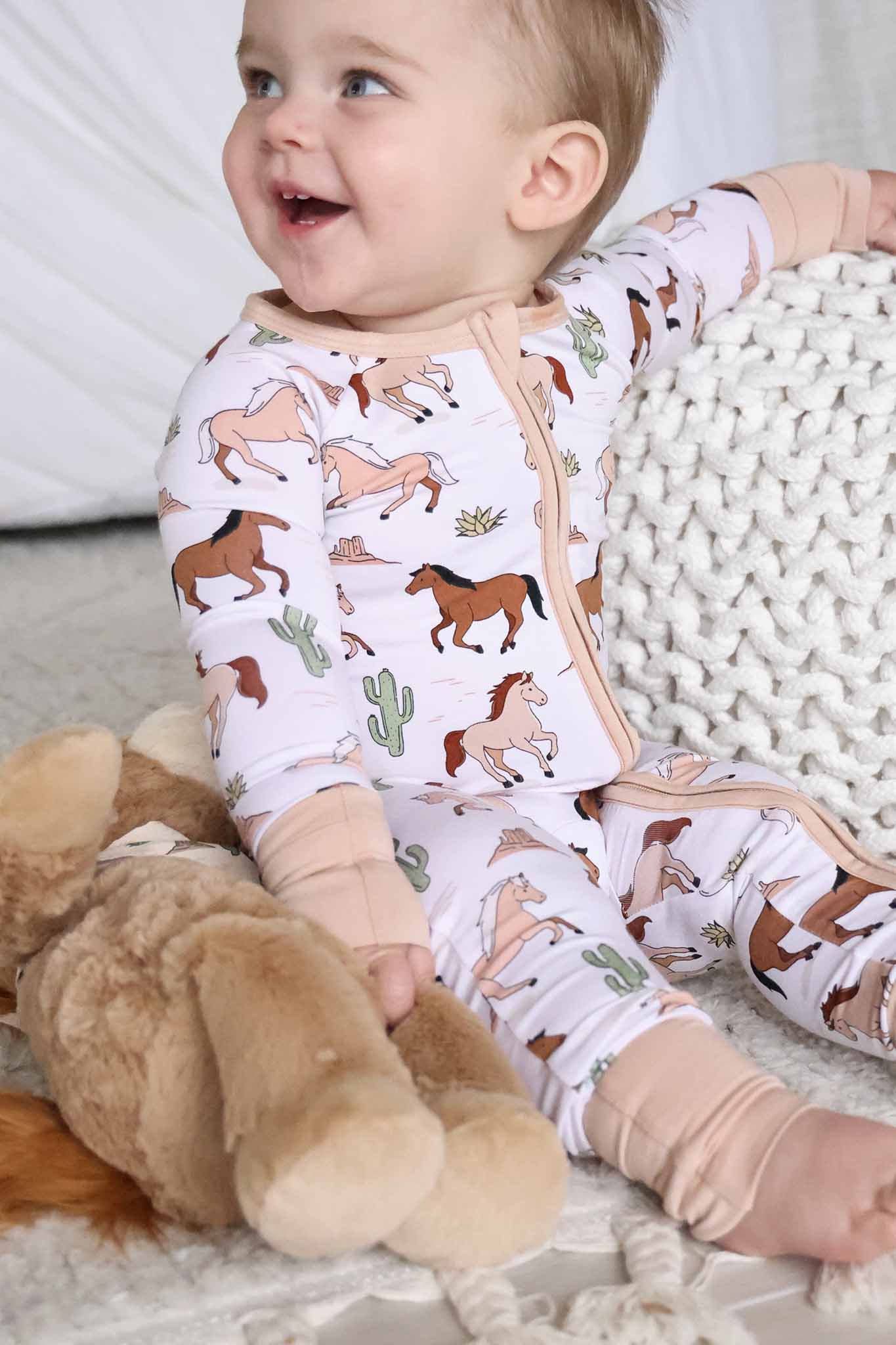 Convertible Zip Romper | Pony Club Neutral - Image 16