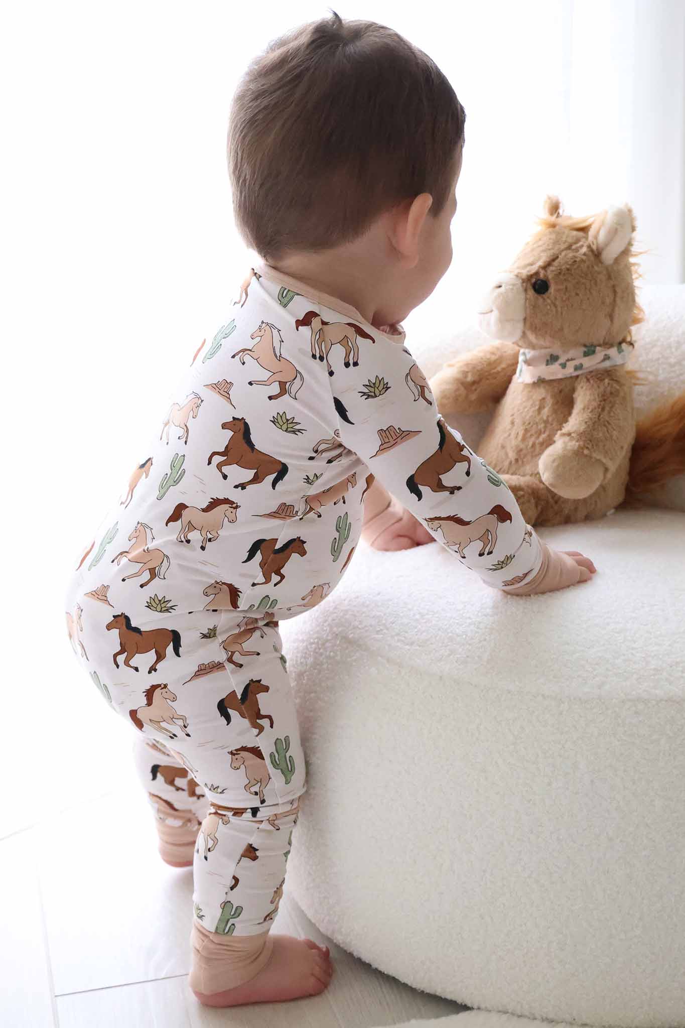 Convertible Zip Romper | Pony Club Neutral - Image 18