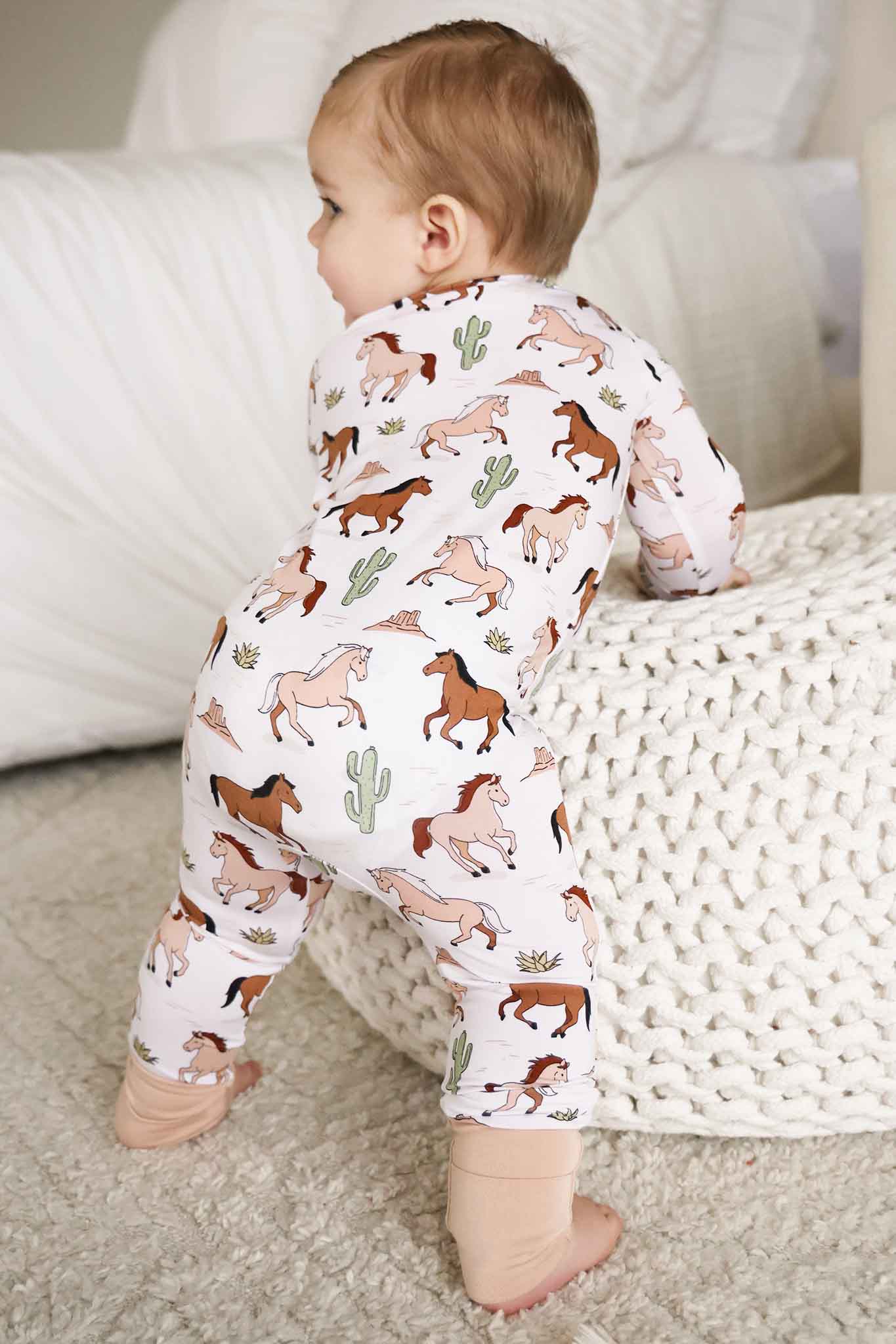 Convertible Zip Romper | Pony Club Neutral - Image 4