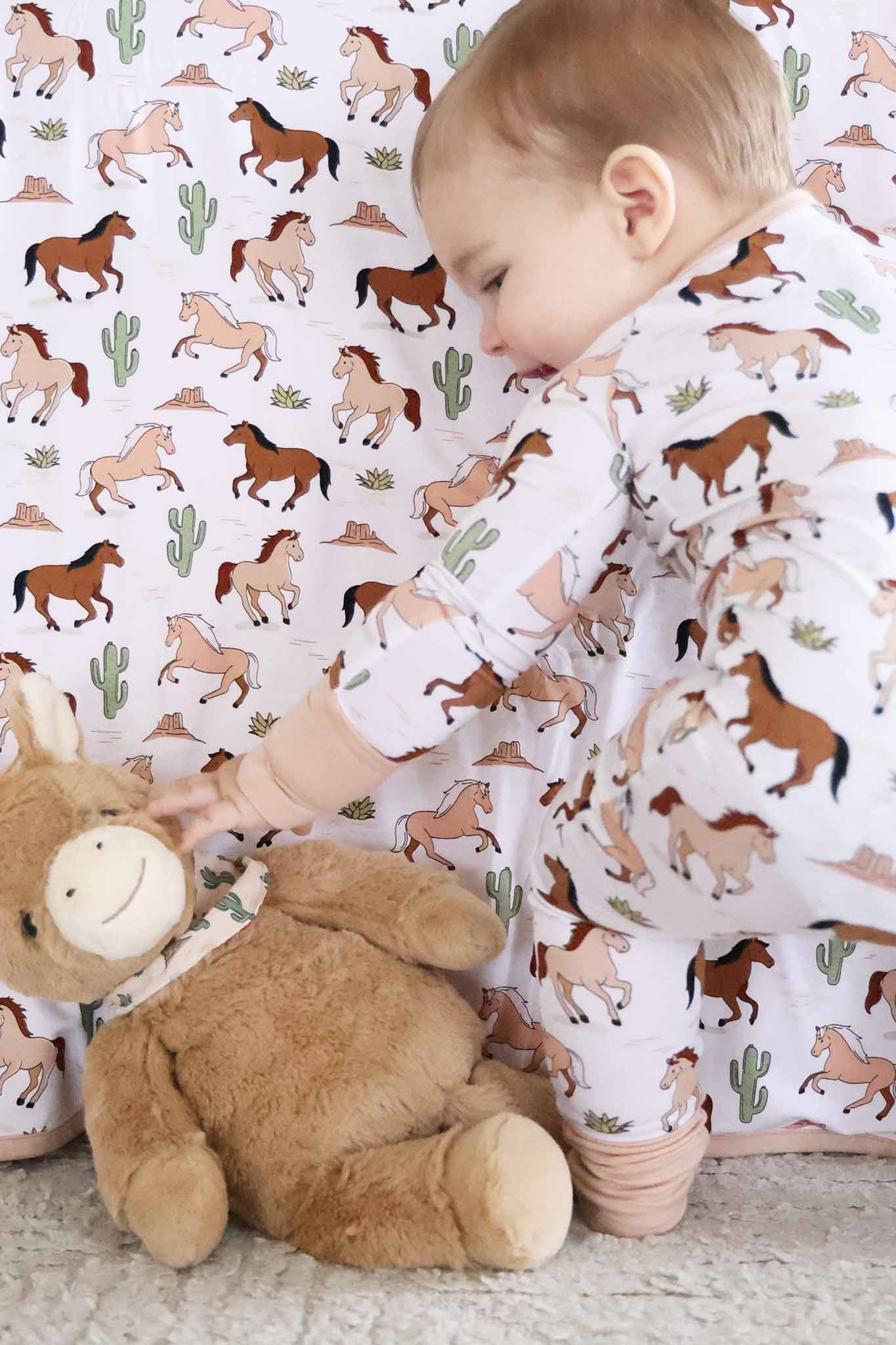 Convertible Zip Romper | Pony Club Neutral - Image 9