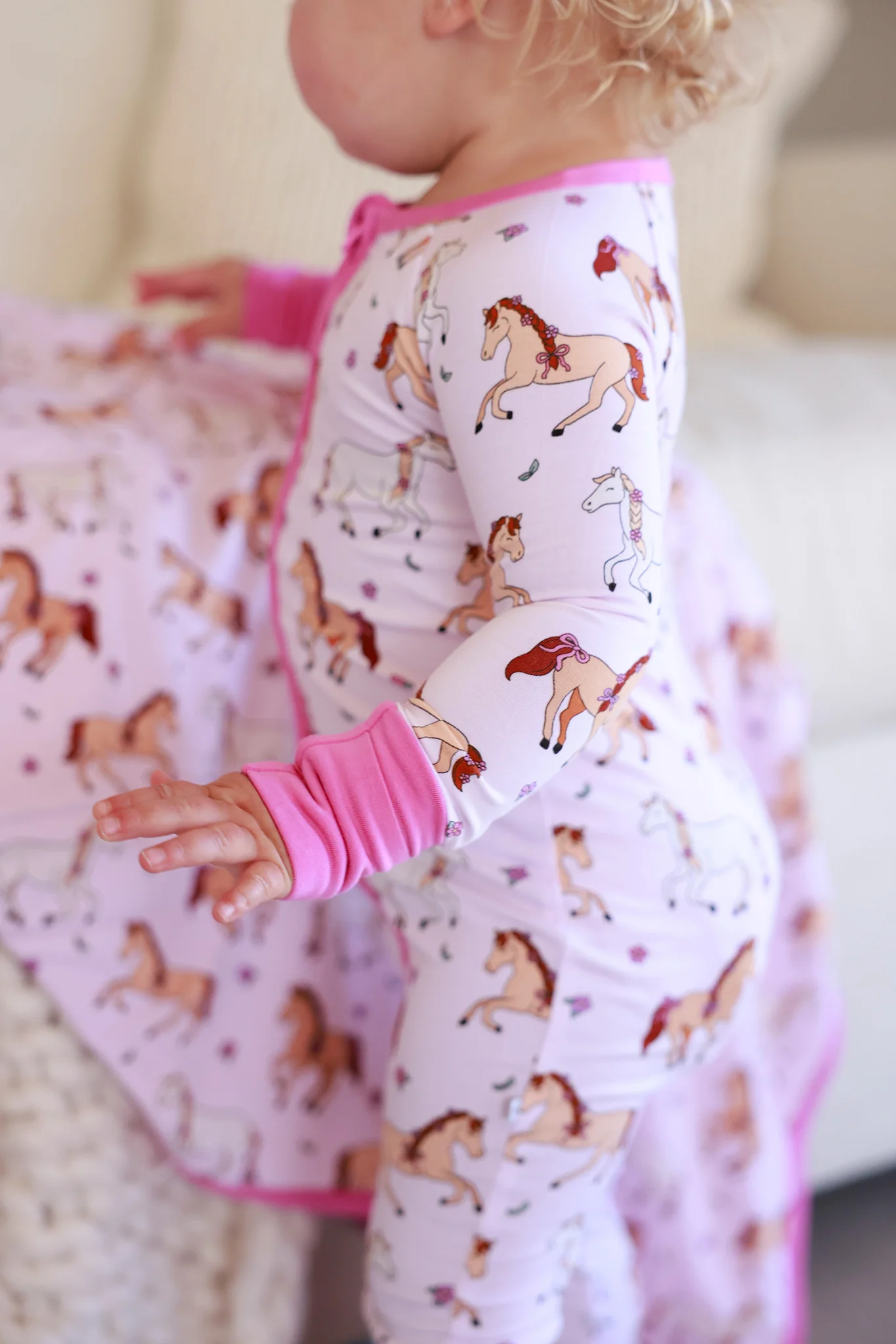 Convertible Zip Romper | Pony Club Pink - Image 12