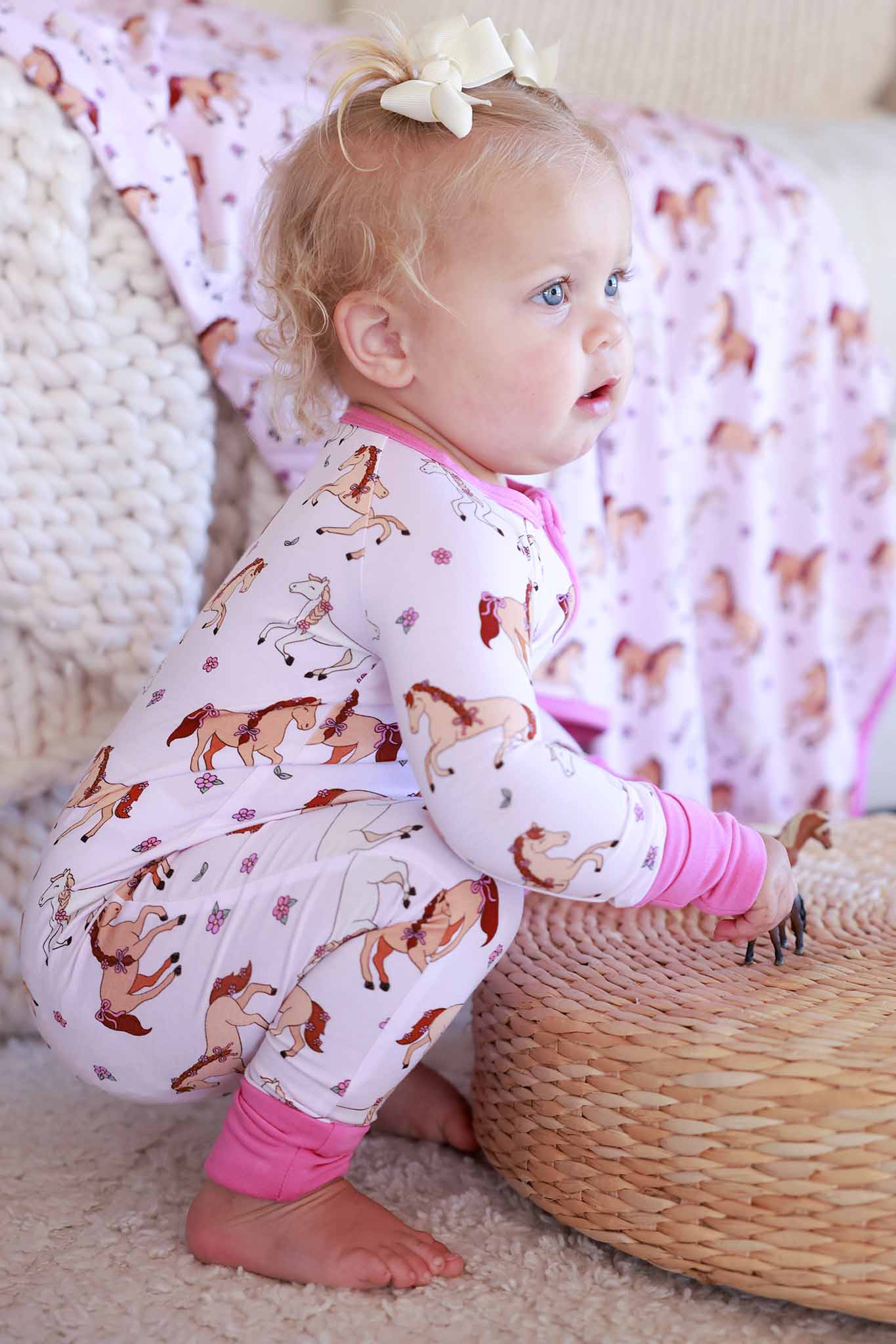 Convertible Zip Romper | Pony Club Pink - Image 4