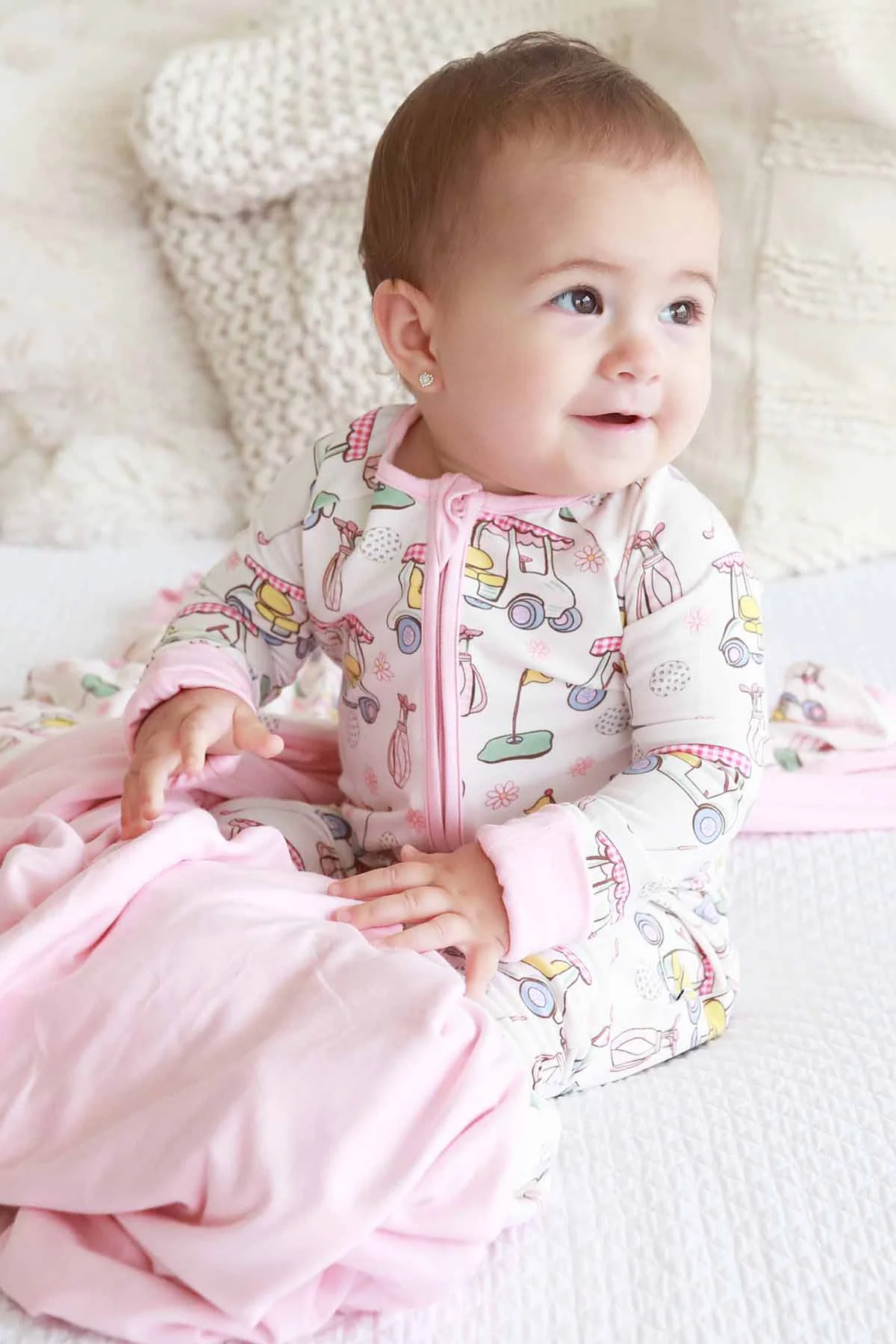 Country Club Cuties Convertible Zip Romper | Pink - Image 2