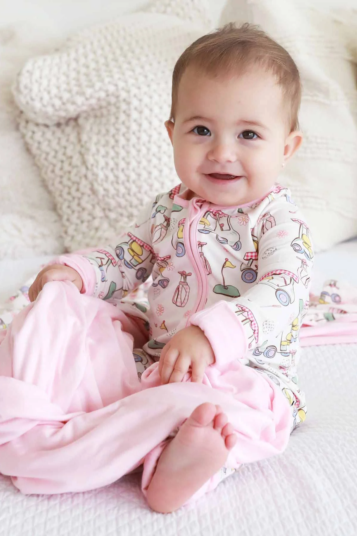 Country Club Cuties Convertible Zip Romper | Pink - Image 3