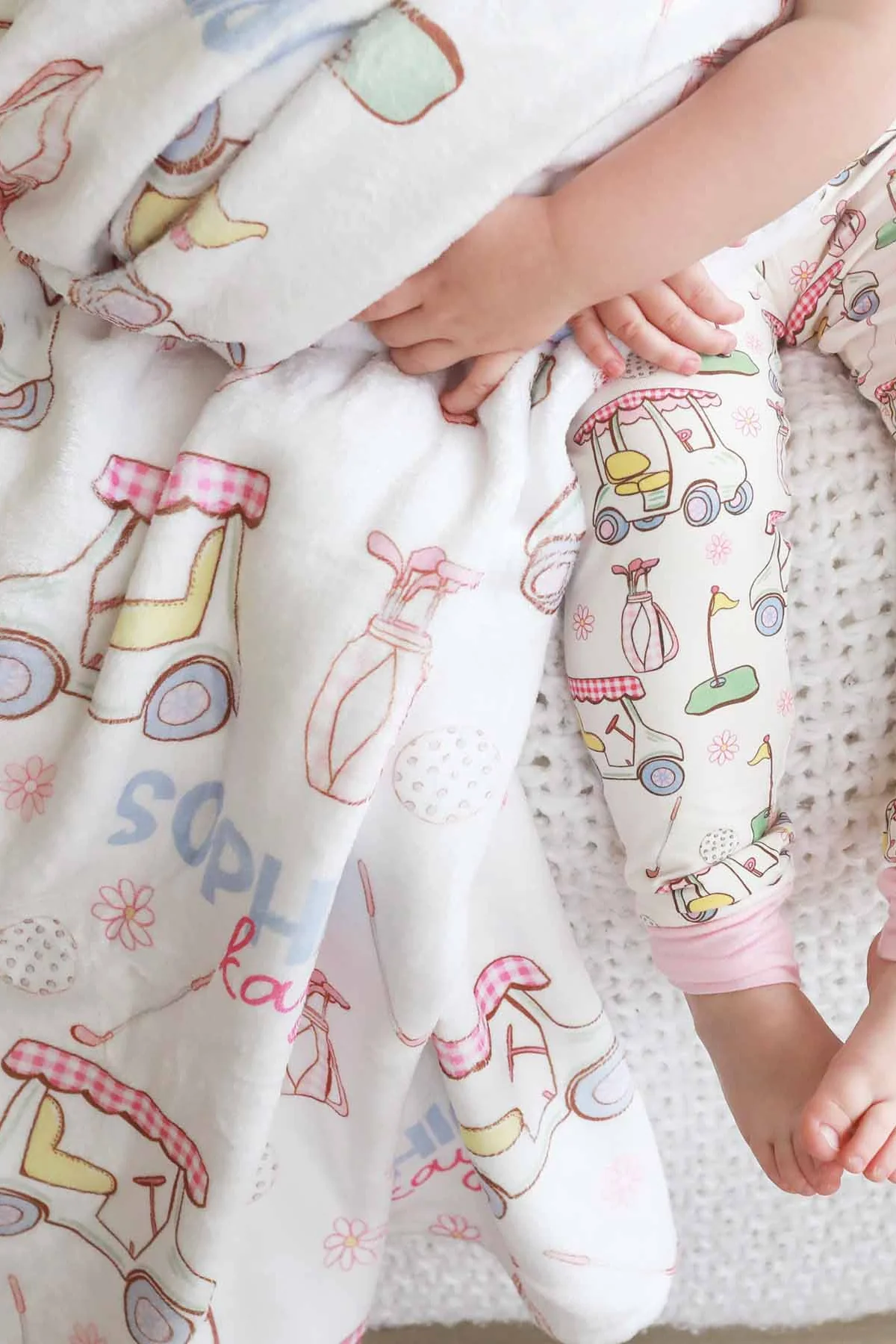 Country Club Cuties Personalized Kids Blanket | Pink - Image 4