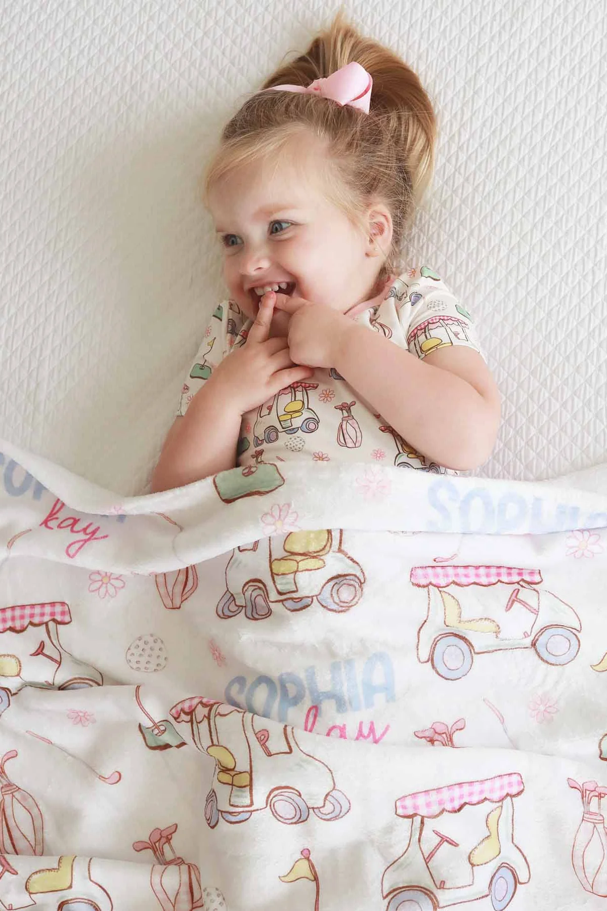 Country Club Cuties Personalized Kids Blanket | Pink - Image 7