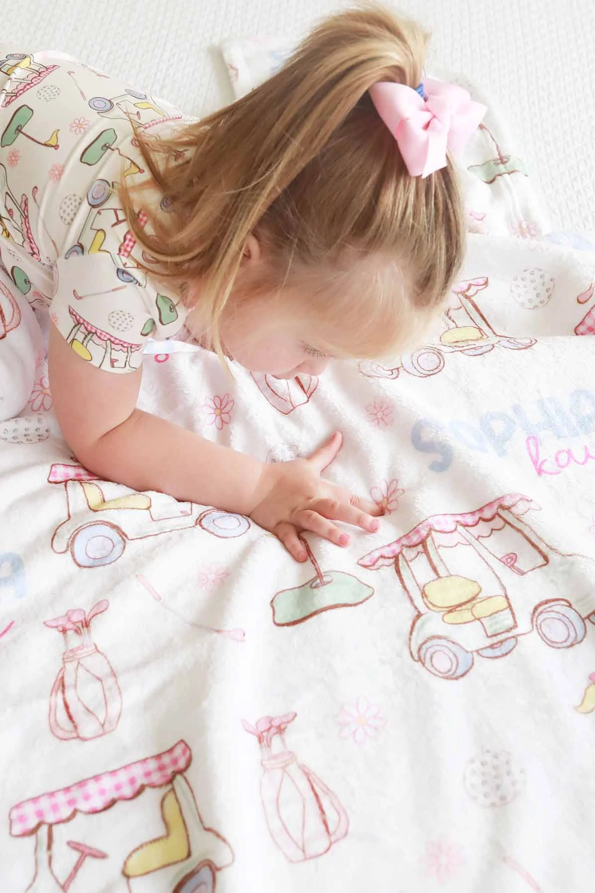 Country Club Cuties Personalized Kids Blanket | Pink - Image 8