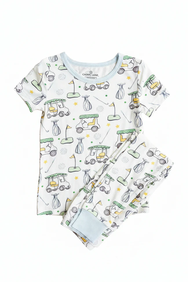 Country Club Cuties Two Piece Pajama Set | Blue